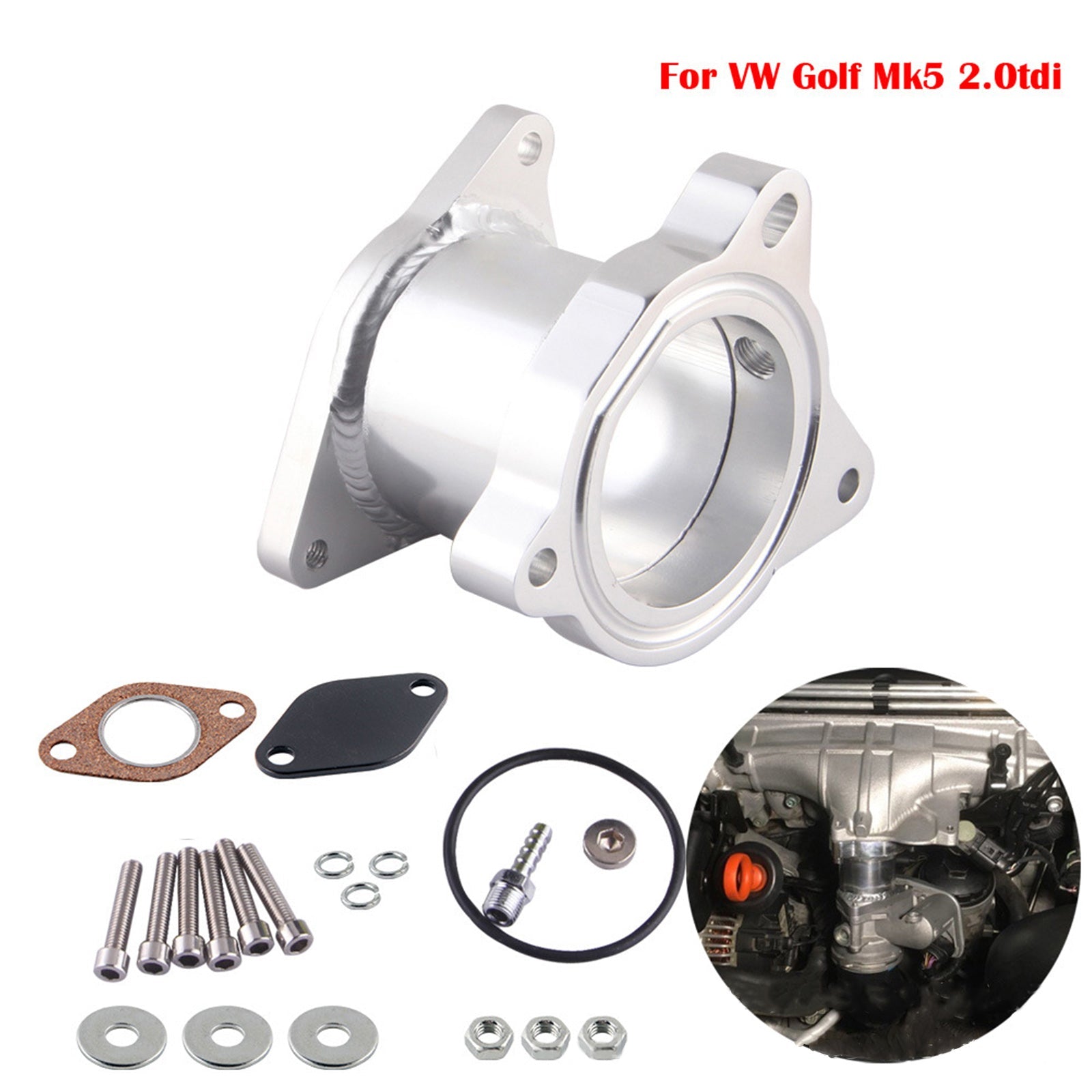 EGR-venttiilin poistoputkisarja VW Passat -moottoreille - BWV 120, BVE 122, BMA 136, BKP PD140, BMA ja BUZ 163, BMR PD170 2.0 16v PD ja PPD