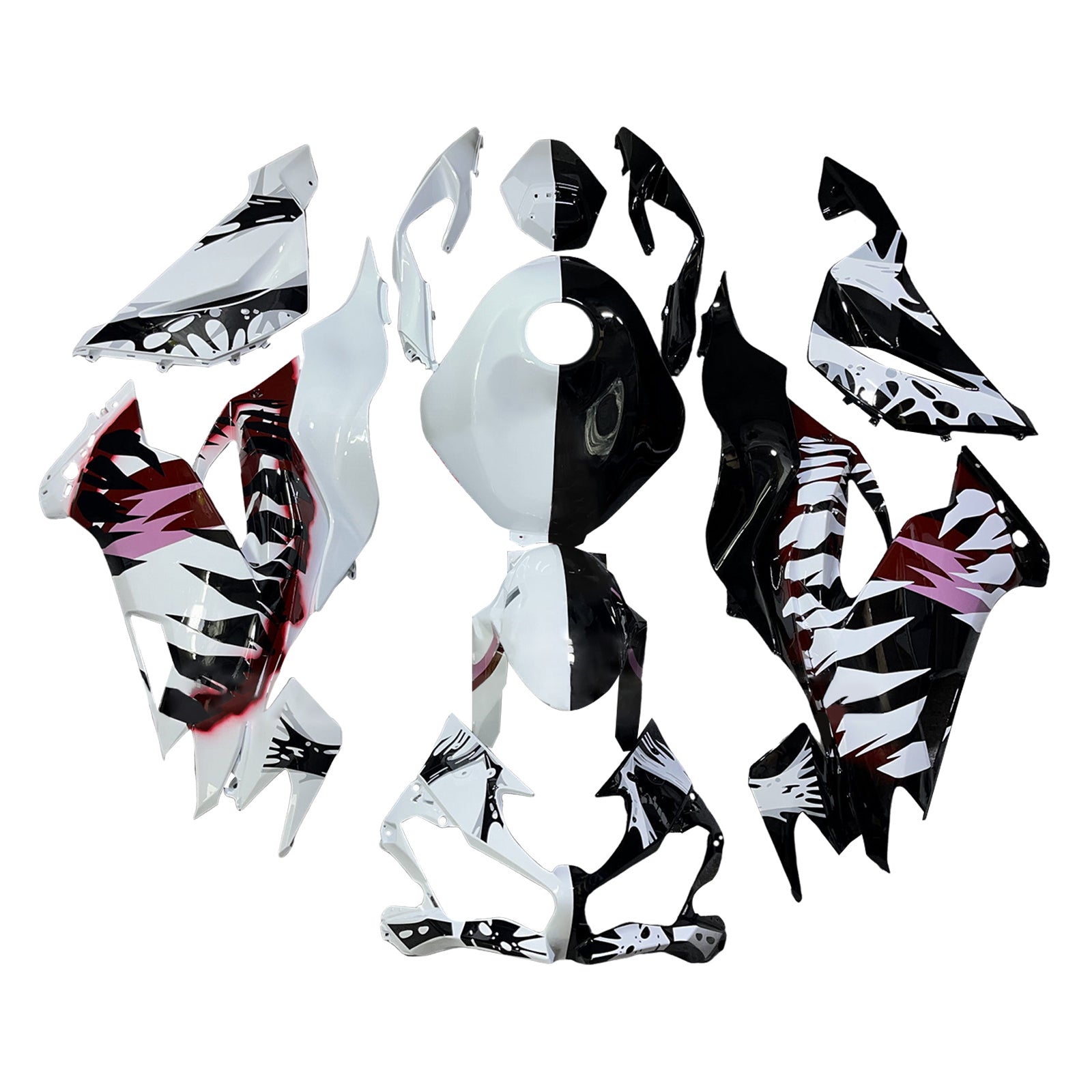Kit di carenatura a iniezione, corpo in plastica ABS per Kawasaki ZX6R 2019-2023