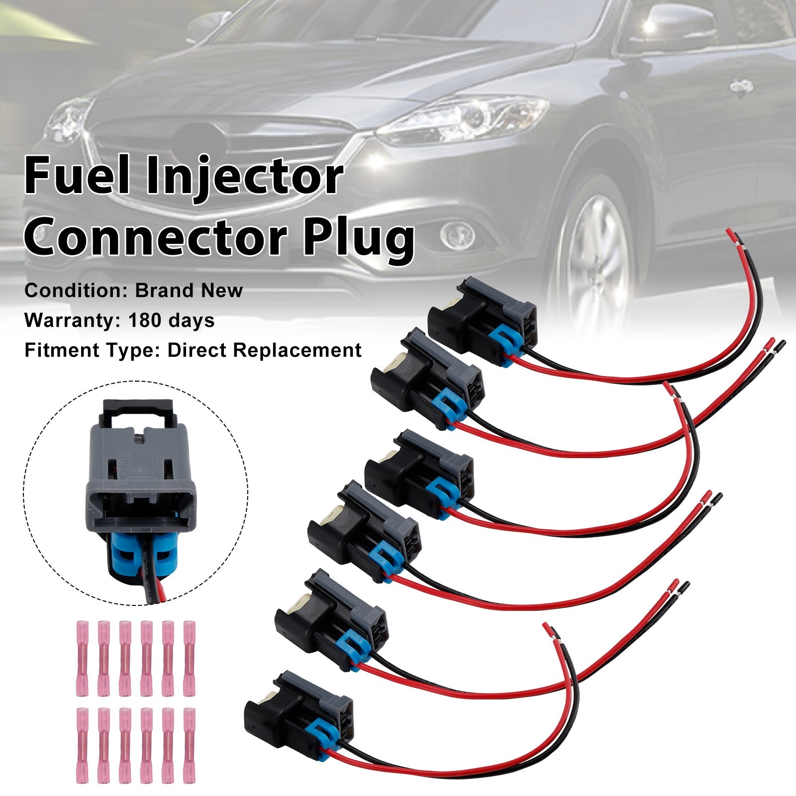 6 liittimen sarja&Polttoaineensuuttimen pigtail-johtosarja Fordille, Fitille ja Chevylle