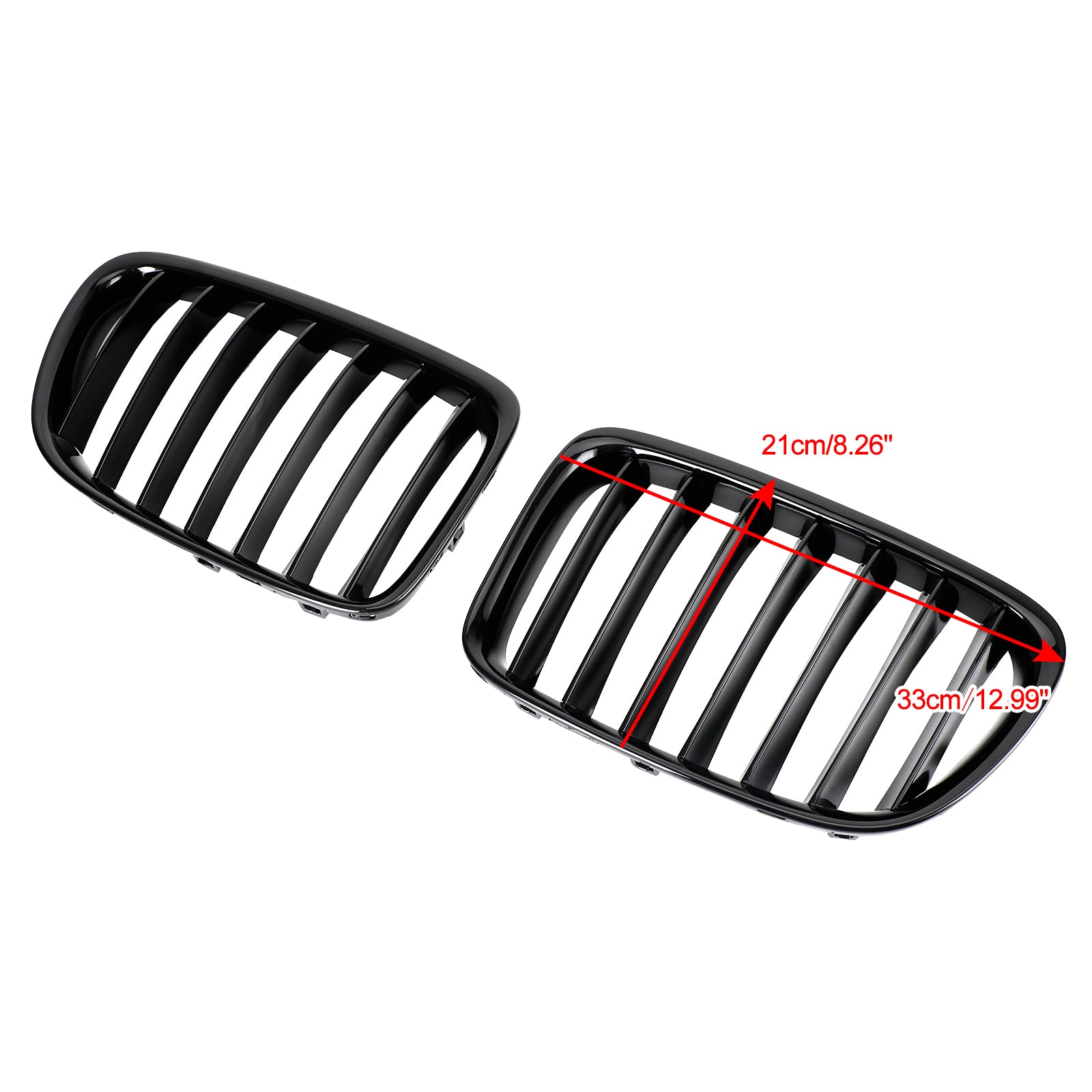 Gloss Black Front Hood Kidney Grill Grille pour BMW X1 E84 2009-2014 SUV