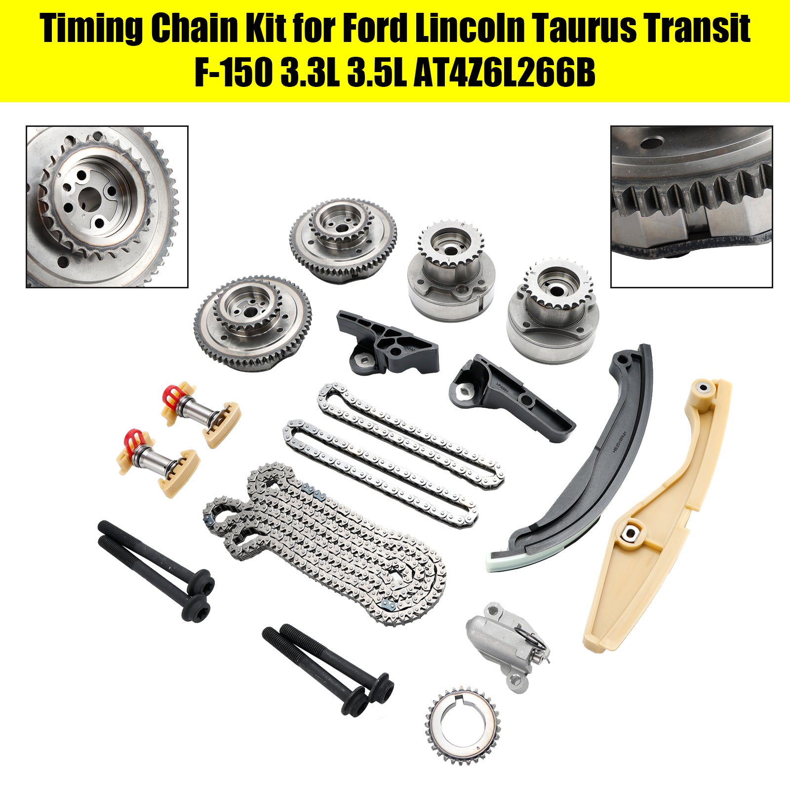 Kit de cadena de distribución para Ford Lincoln Taurus Transit F-150 3.3L 3.5L AT4Z6L266B
