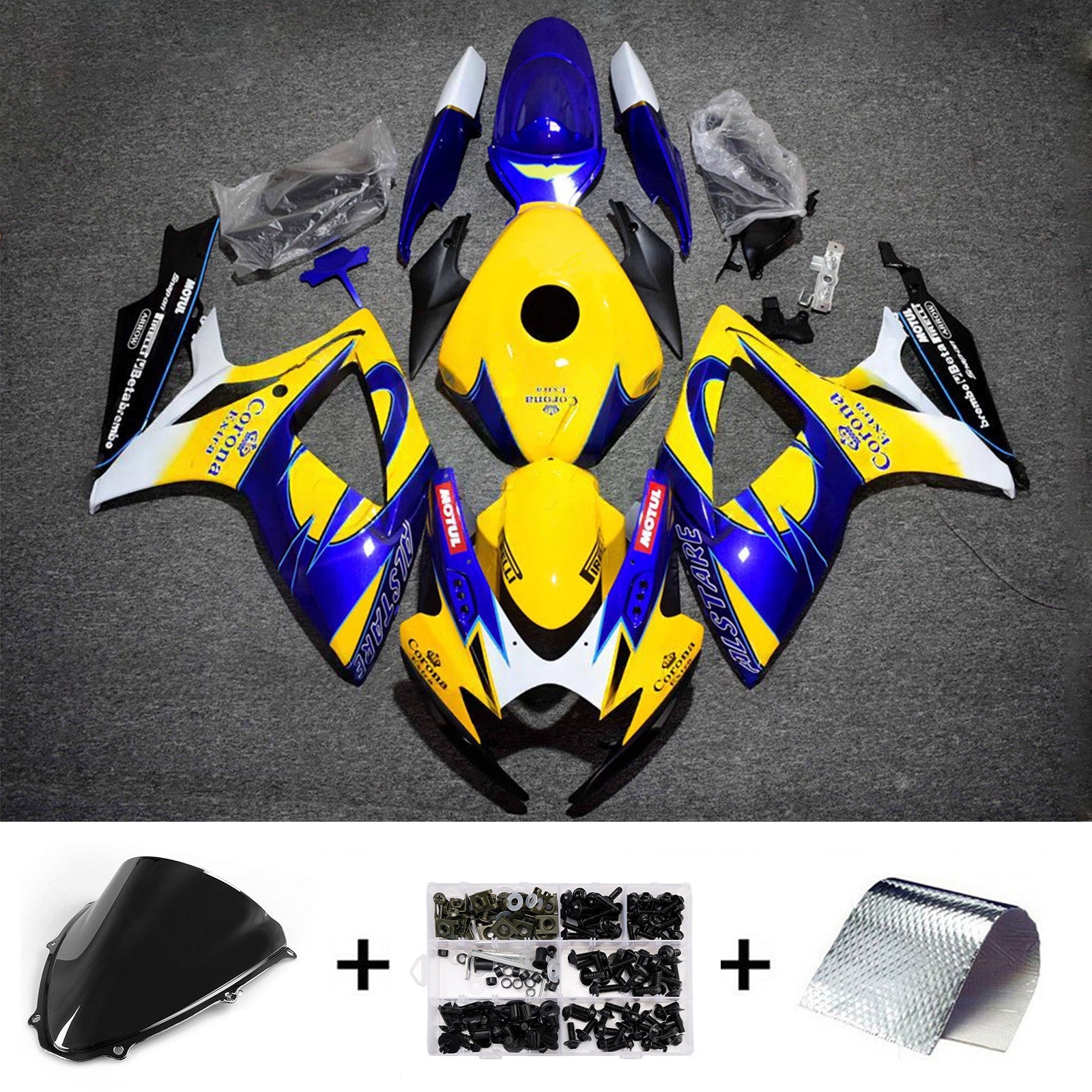 Komplet oklepa z vbrizgano ABS plastiko za Suzuki GSXR 600/750 2006-2007 K6