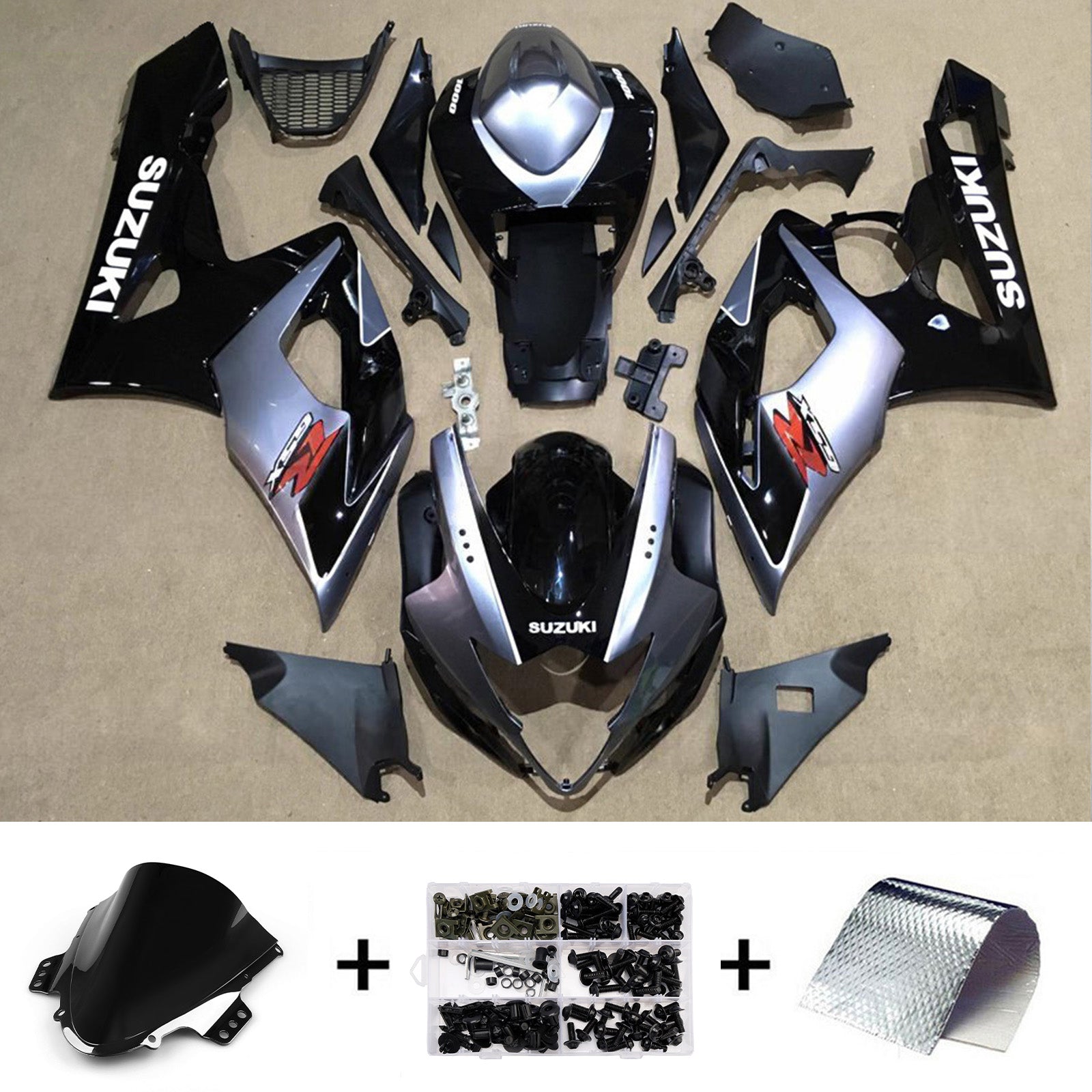 Kit de carénage injecté en plastique ABS pour Suzuki GSXR1000 2005-2006 K5