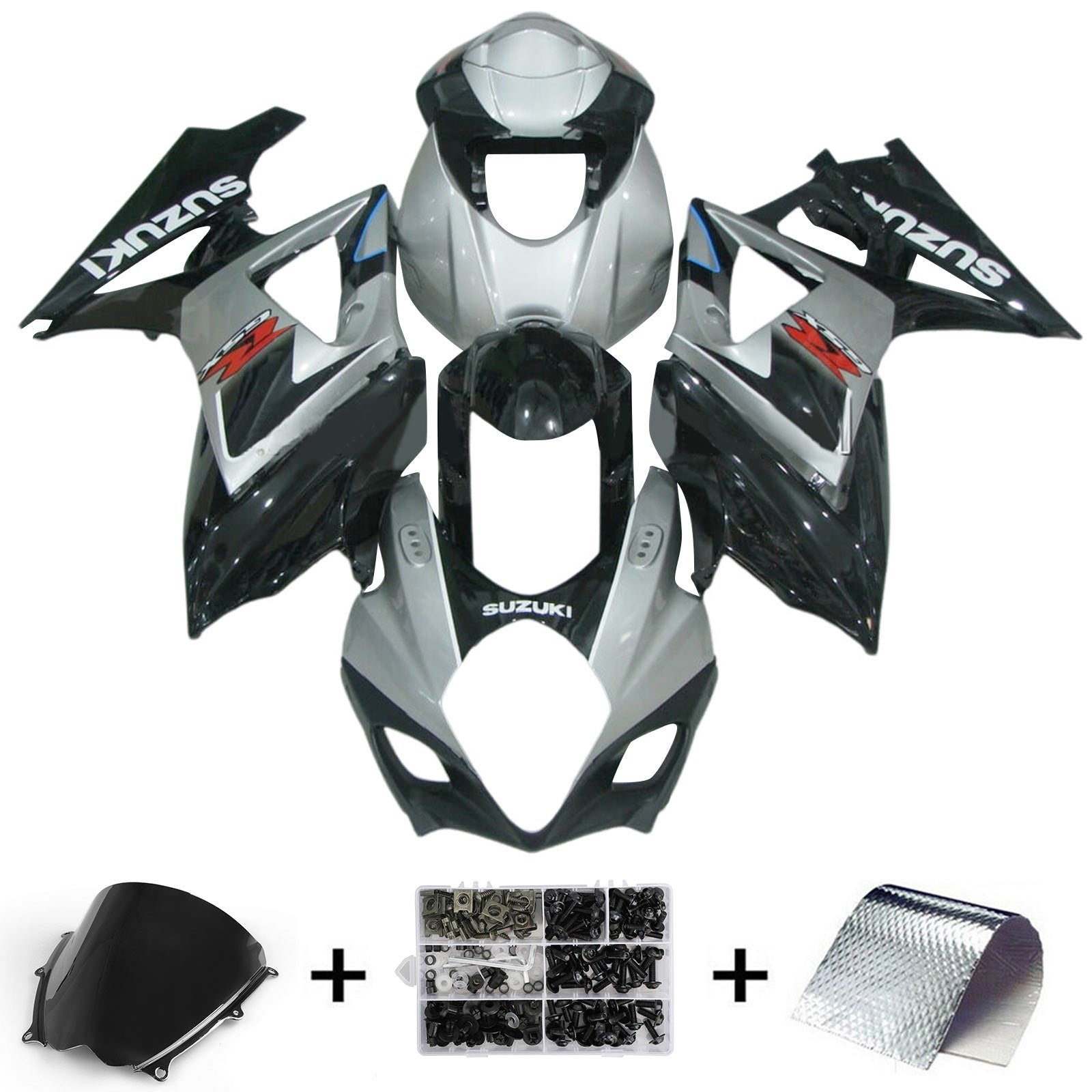 Amotopart Suzuki GSXR1000 2007-2008 K7 Kit de carenado de carrocería de plástico ABS