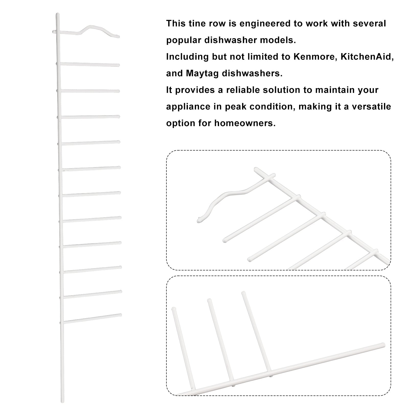 Zamenjava zobne vrste pomivalnega stroja AP5951430 WP8051250 W10728160 za Kenmore/KA/Maytag