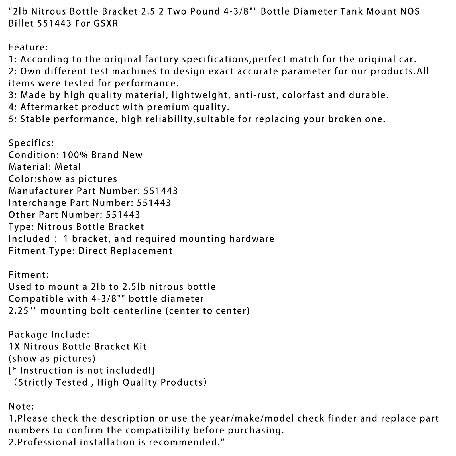 Porta bombola di azoto da 2 libbre 2,5 2 Due libbre 4-3/8""diametro della bombola di montaggio del serbatoio