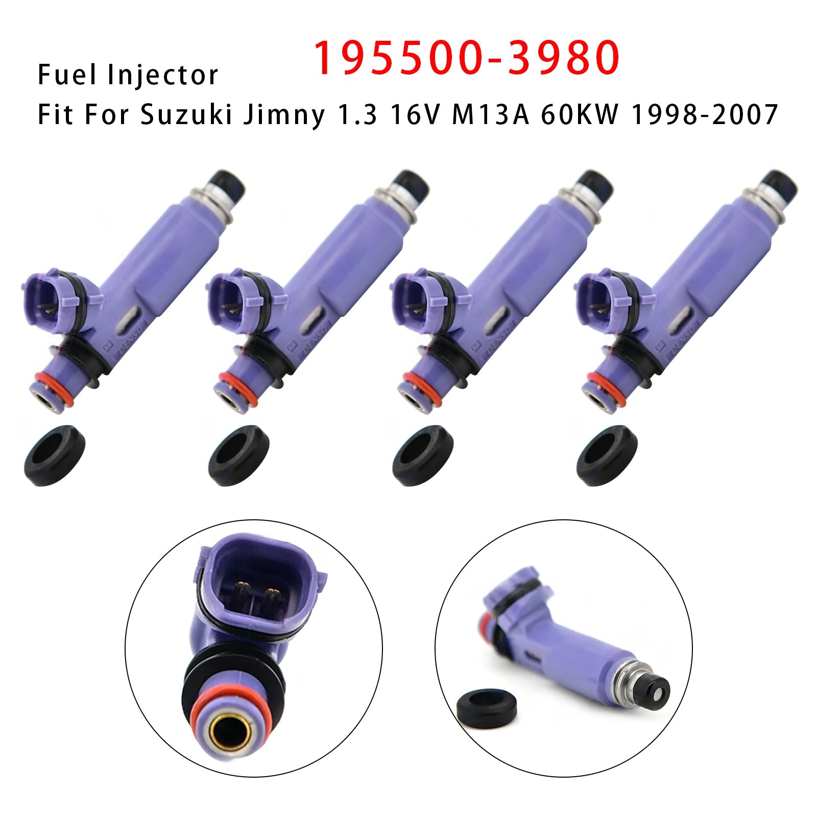 1998-2007 Suzuki Jimny 1.3 16V M13A 4 injecteurs de carburant 195500-3980