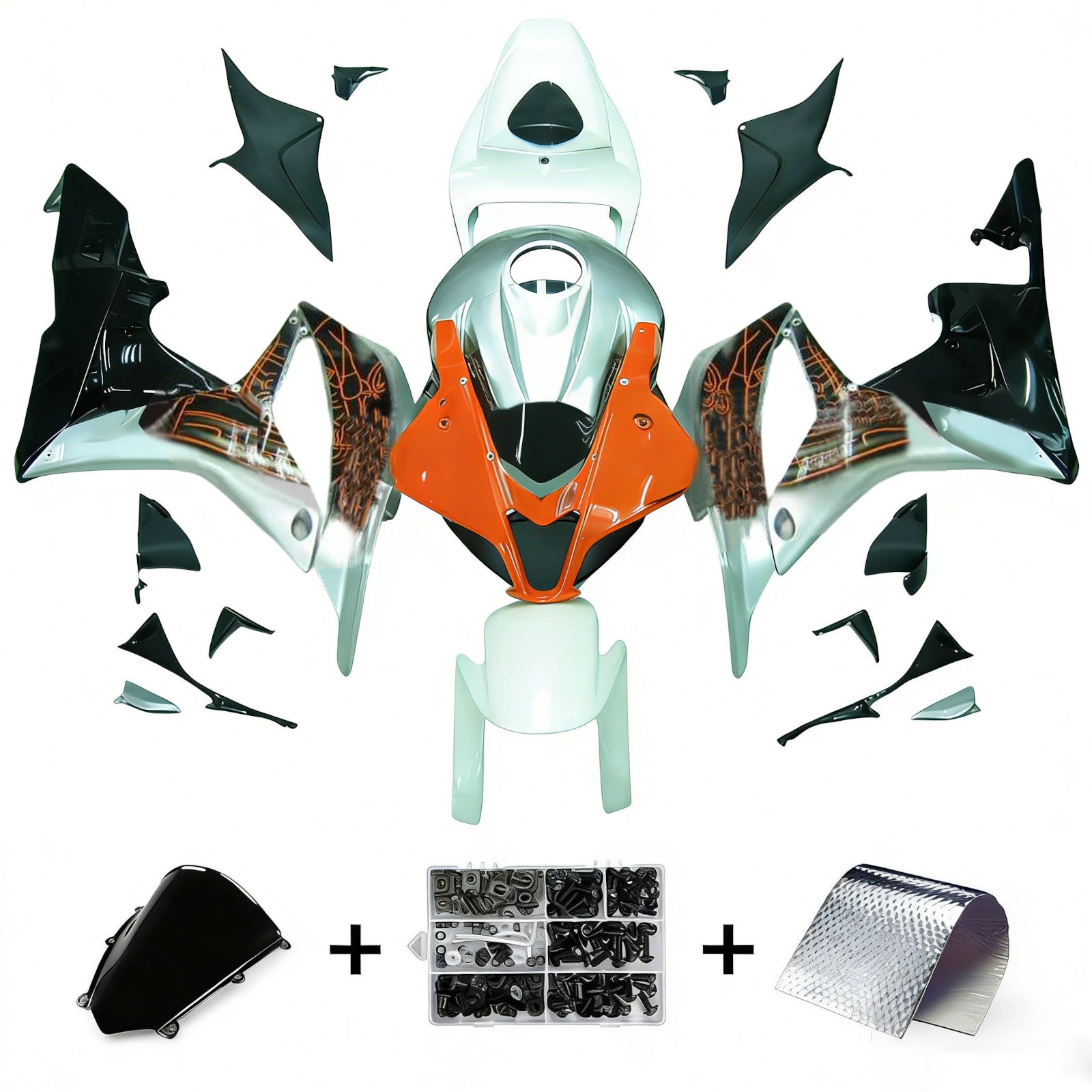 Kit de carénage par injection, carrosserie en plastique ABS pour Honda CBR600RR 2007-2008 F5