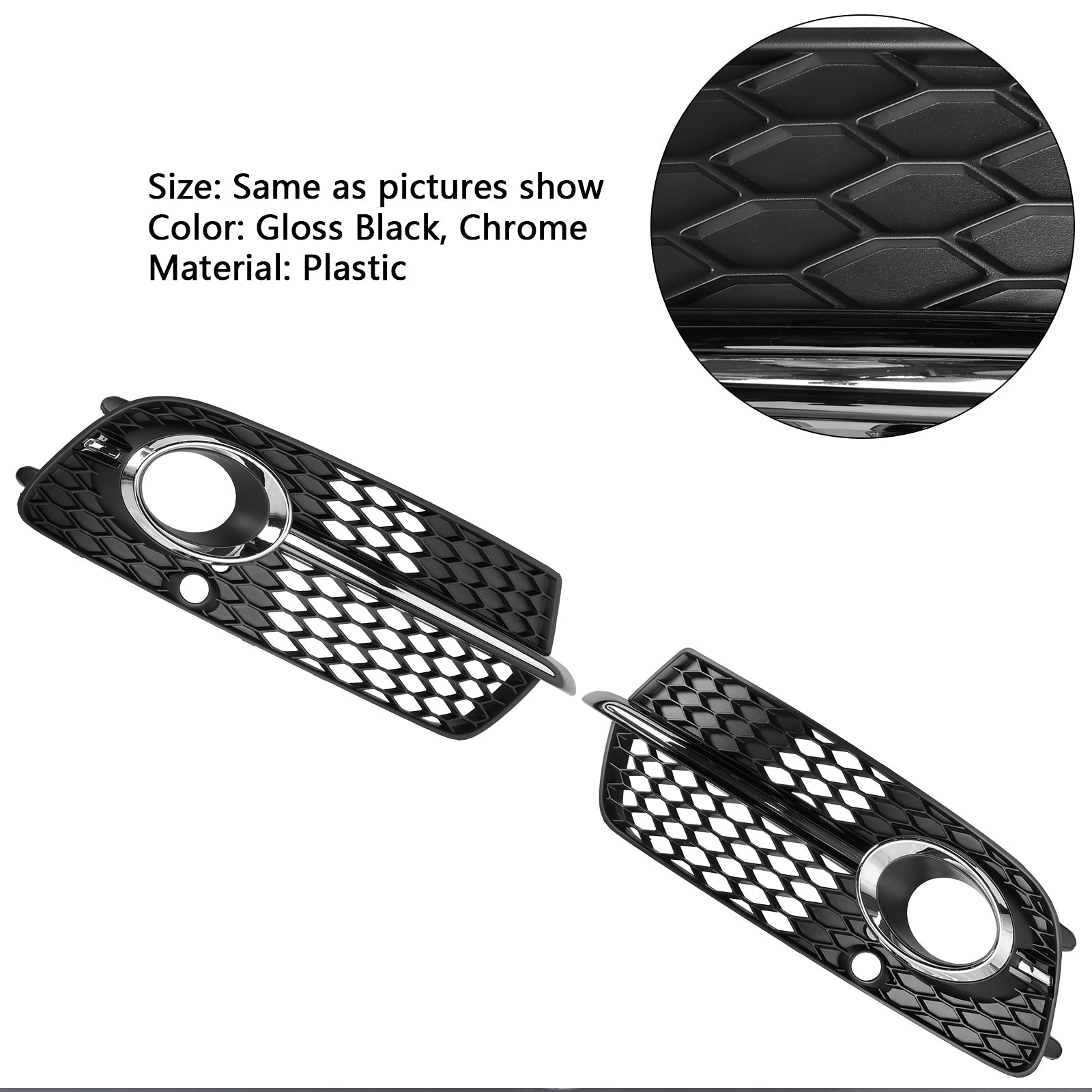 Mistlamp Grille voor Audi SQ5 2014-2017 Voorbumper 8R0807681S