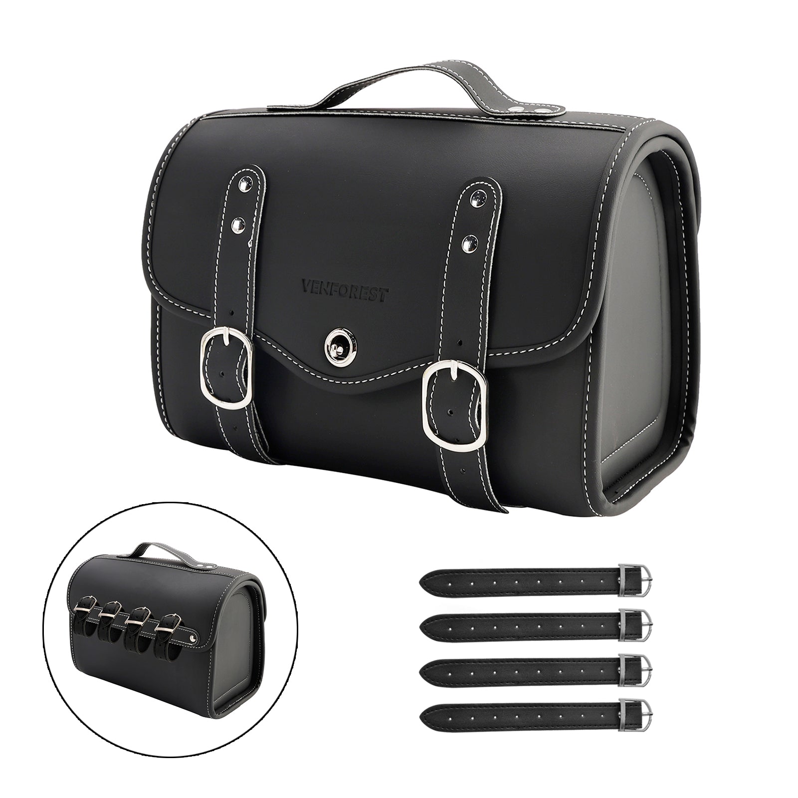 Poliuretanska stranska torba poliuretanska sedlasta vrečka, ki ustreza beli prtljagi za beli skuter motociklov