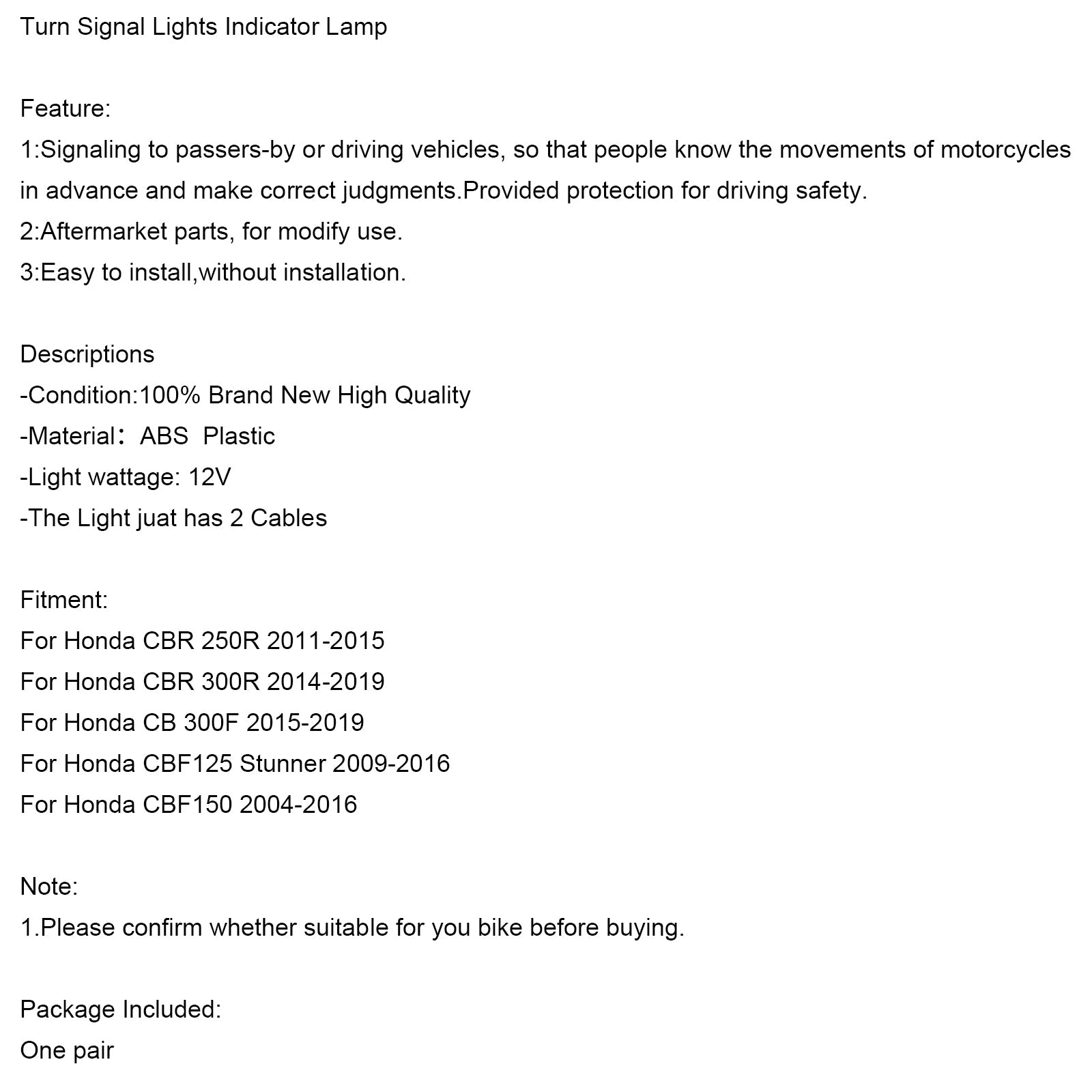 Clodes dla Honda CBR 250R 300R CBF 125 150 CB300