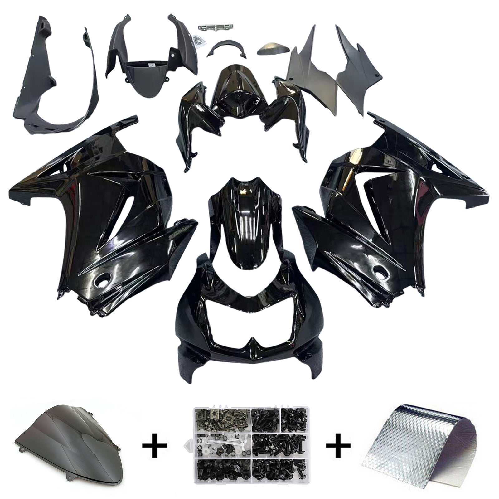 Kit de carénage injecté en plastique ABS pour Kawasaki EX250 Ninja250R 2008-2012