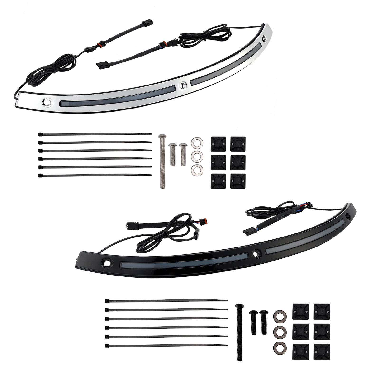 Garniture de pare-brise avec clignotants à LED pour Touring Electra Glide Street Glide Ultra Limited 2014+