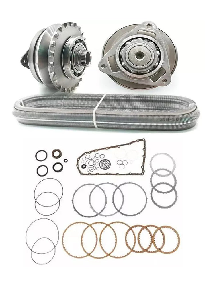 Kit de réfection complet de transmission CVT RE0F10E JF017E avec chaîne et courroie 27 dents pour Nissan Quest 3.5L (2015-2017).