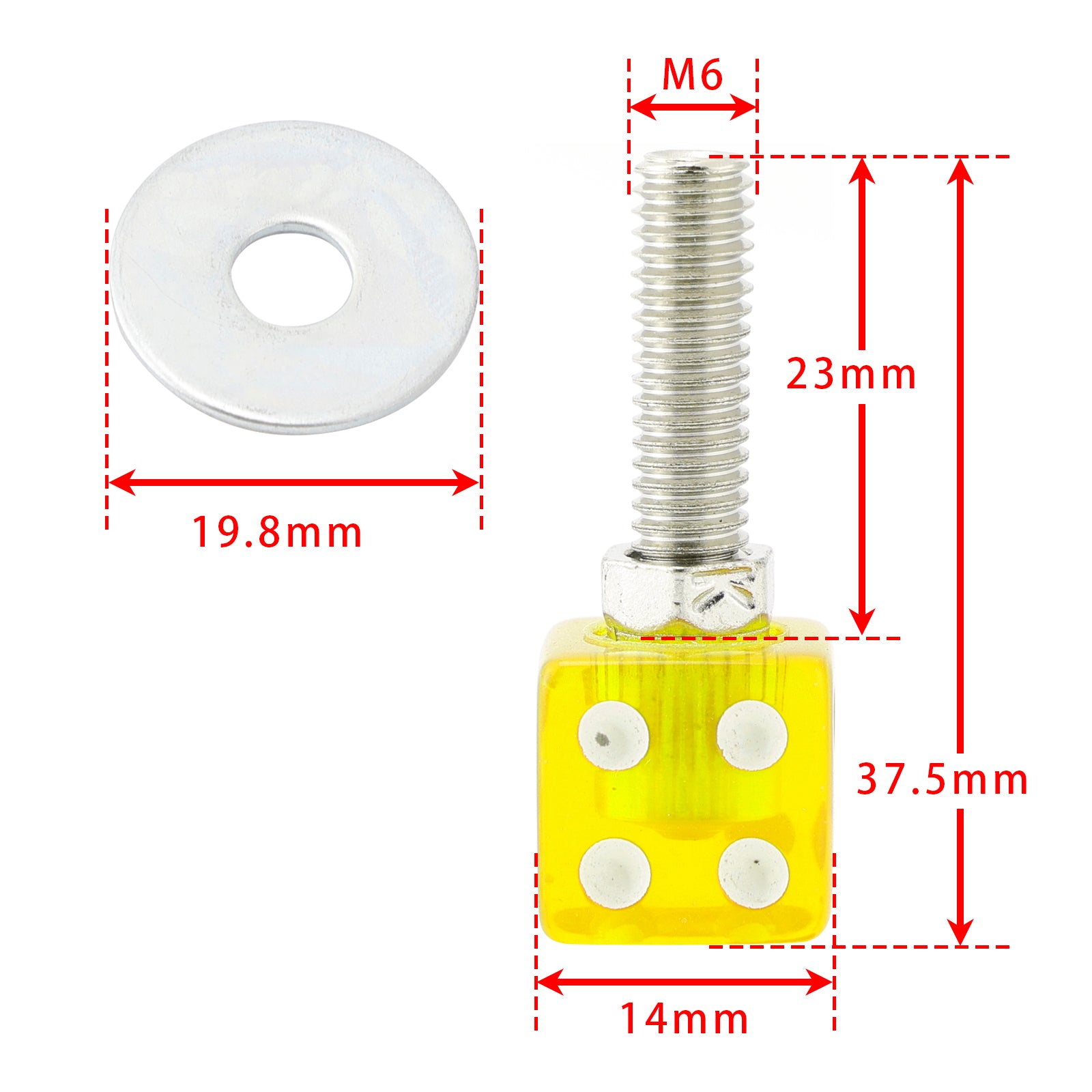 4x Placa de dados de plástico personalizado en plástico amarillo para motocicleta Chopper Bobber