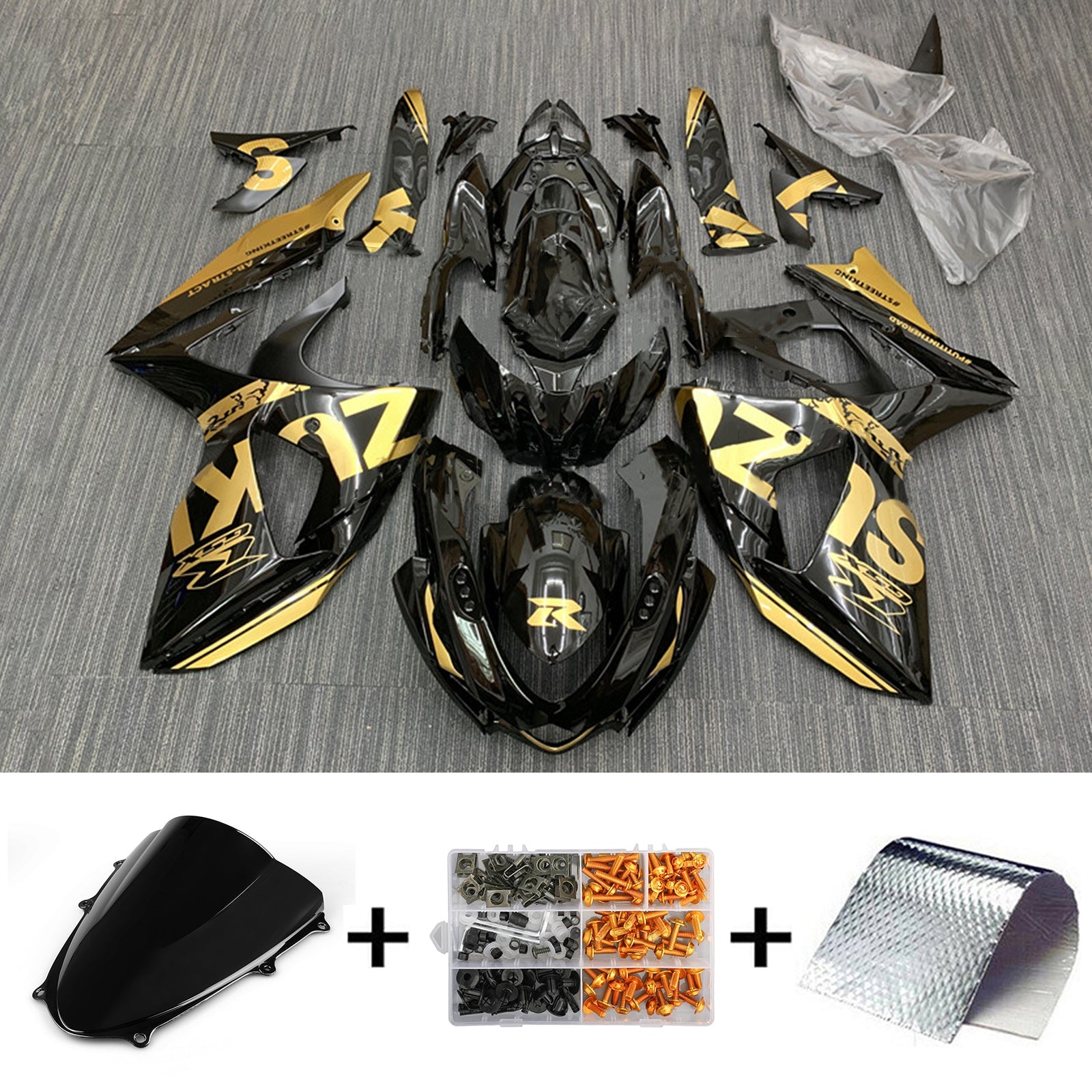 Amotopart Suzuki GSXR1000 2009-2016 K9 Kit de carenado de carrocería de plástico ABS