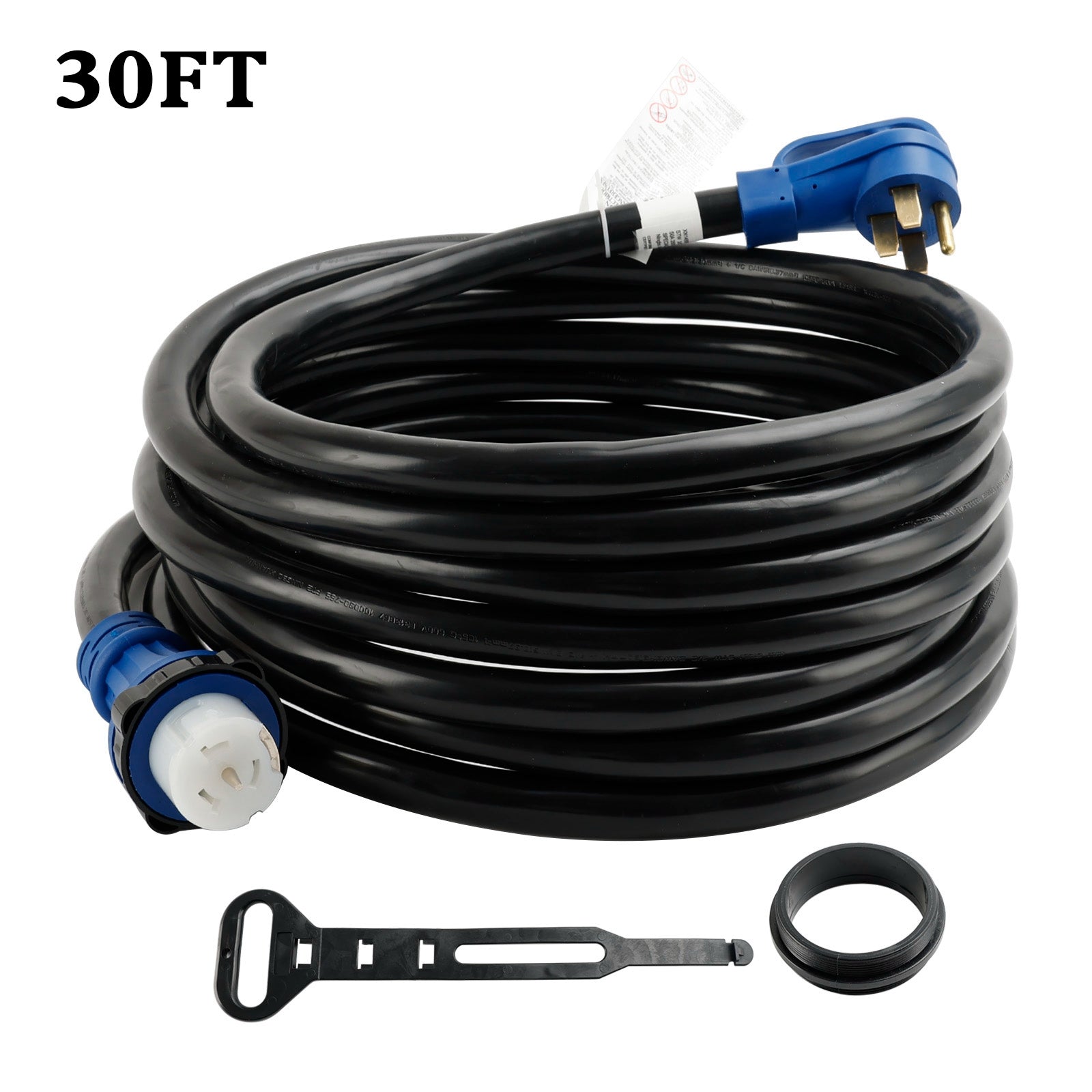 UL-gecertificeerd 50 Amp. 9 meter RV/generatorsnoer met vergrendelbare RV-connector