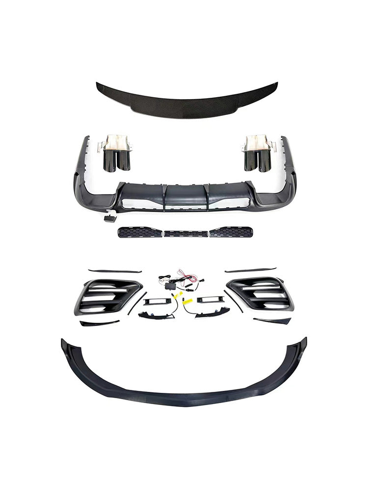 Kit carrosserie style B pour pare-chocs avant (compatible Mercedes Classe S W223 S450 S500, 2021-2023)