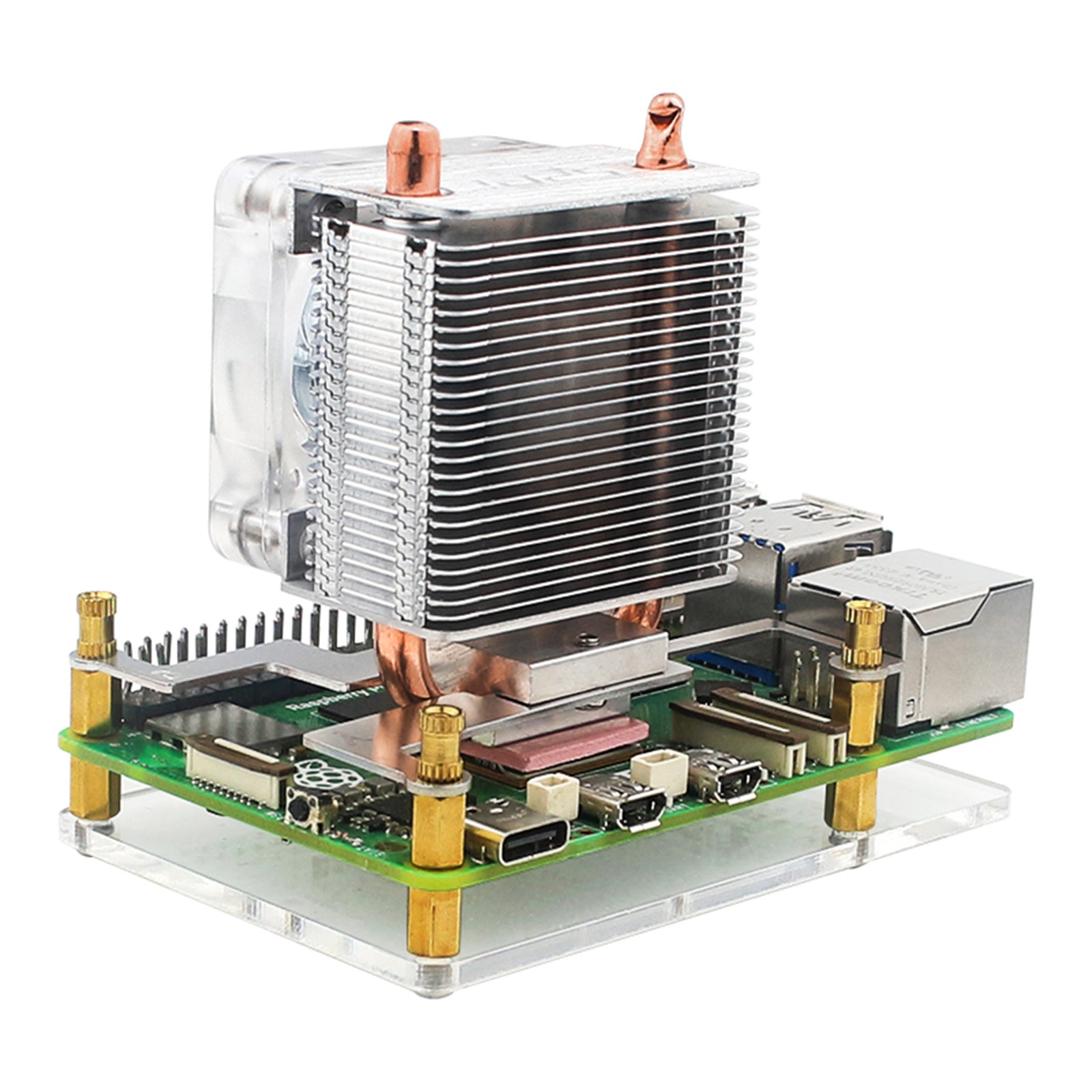 Ventilateur tour Raspberry Pi 5B Radiateur tour Raspberry Ice Radiateur de refroidissement Pi5 ICE