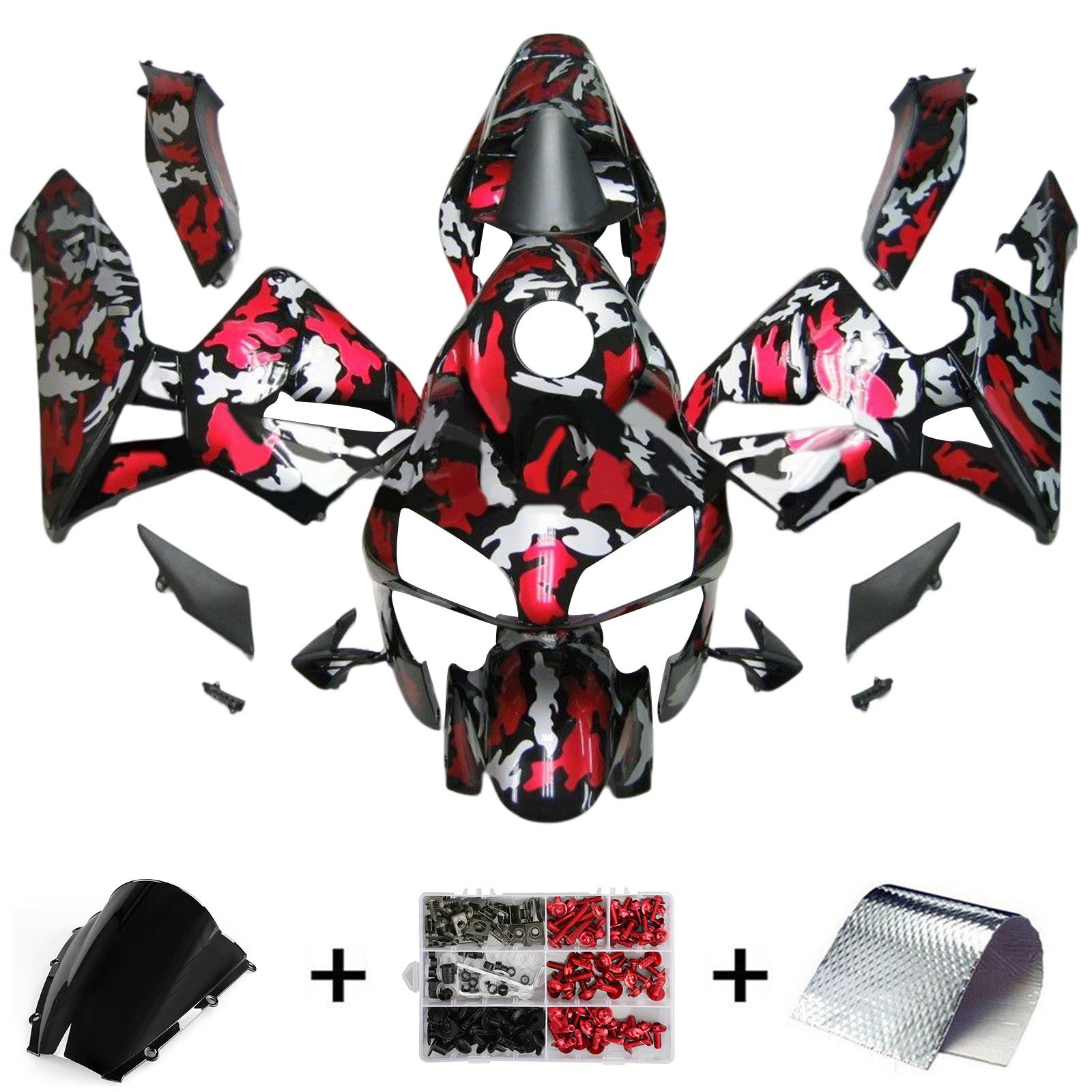 Kit de carénage par injection, carrosserie en plastique ABS pour Honda CBR600RR 2003-2004 F5