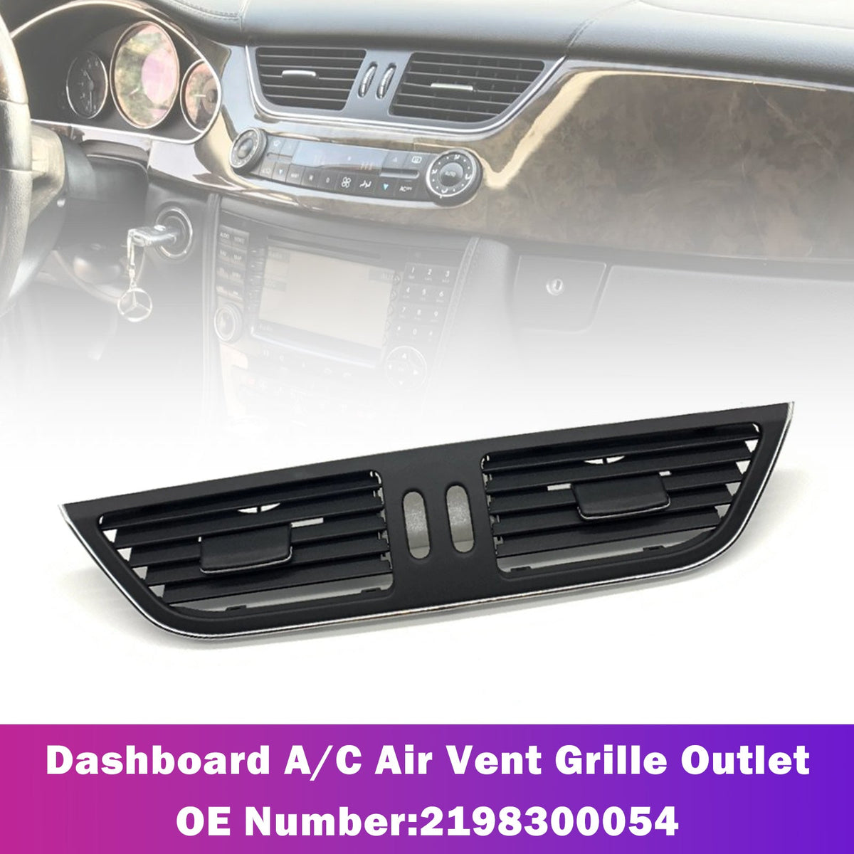 Rejilla de ventilación del aire acondicionado del salpicadero 2198300054 para Mercedes-Benz W219 CLS550, CLS55 y CLS63 (2007-2009)