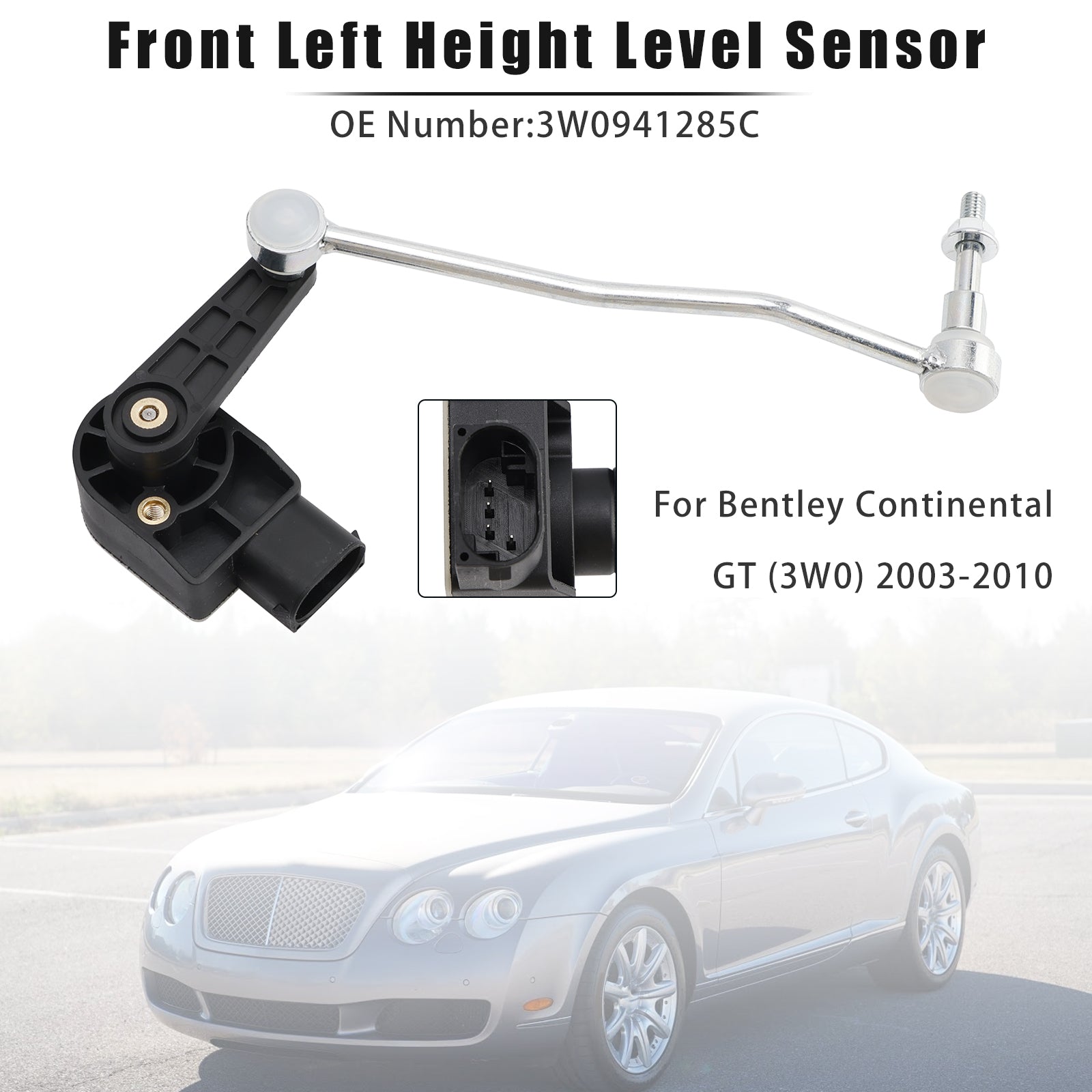 Capteur de niveau de hauteur avant gauche 3W0941285C pour Bentley Continental GT (3W0) 03-10