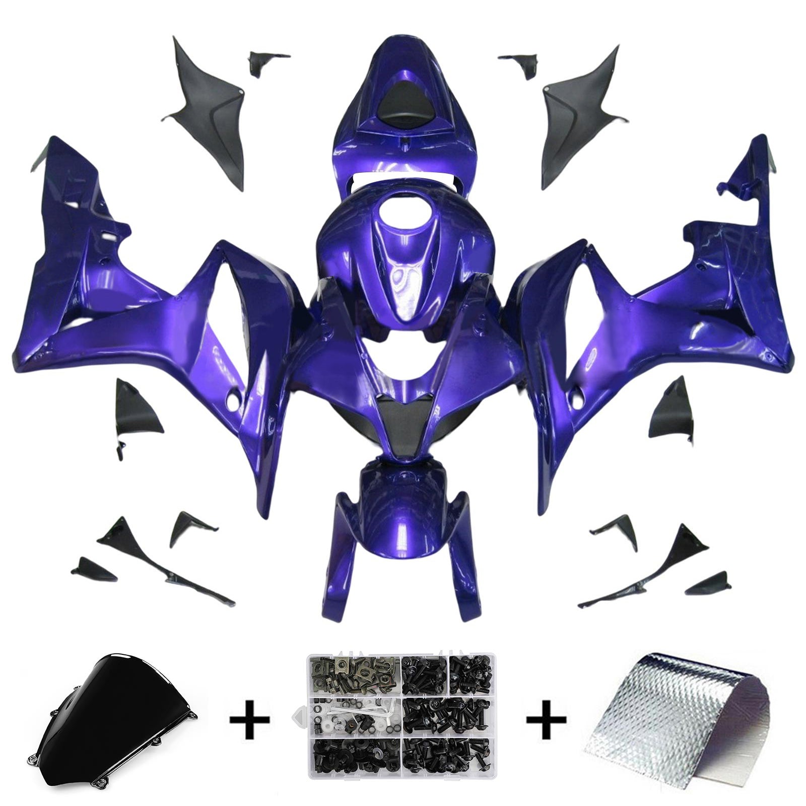 Kit de carénage à injection en plastique ABS pour Honda CBR600RR 2007-2008 F5