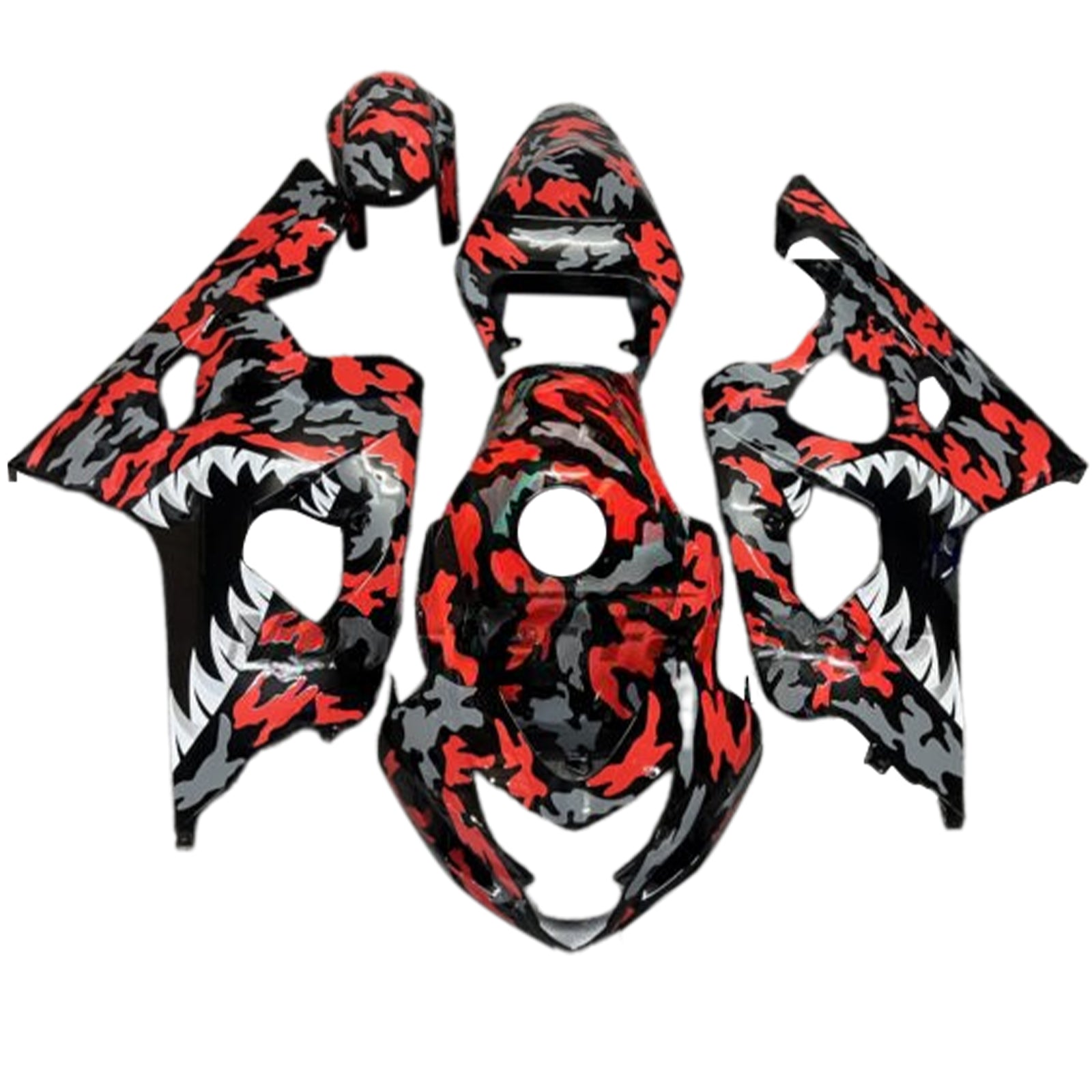 Kit de carénage injecté en plastique ABS pour Suzuki GSXR 600/750 2004-2005 K4