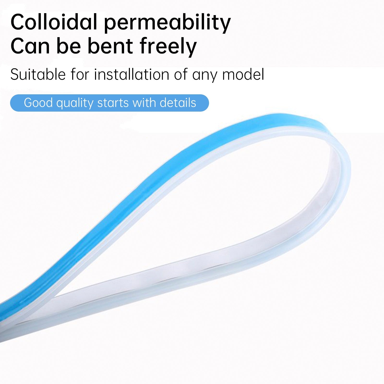 Faro LED ultra fino para automóvil, luz iridiscente para la luz del día, con control remoto, 30 cm