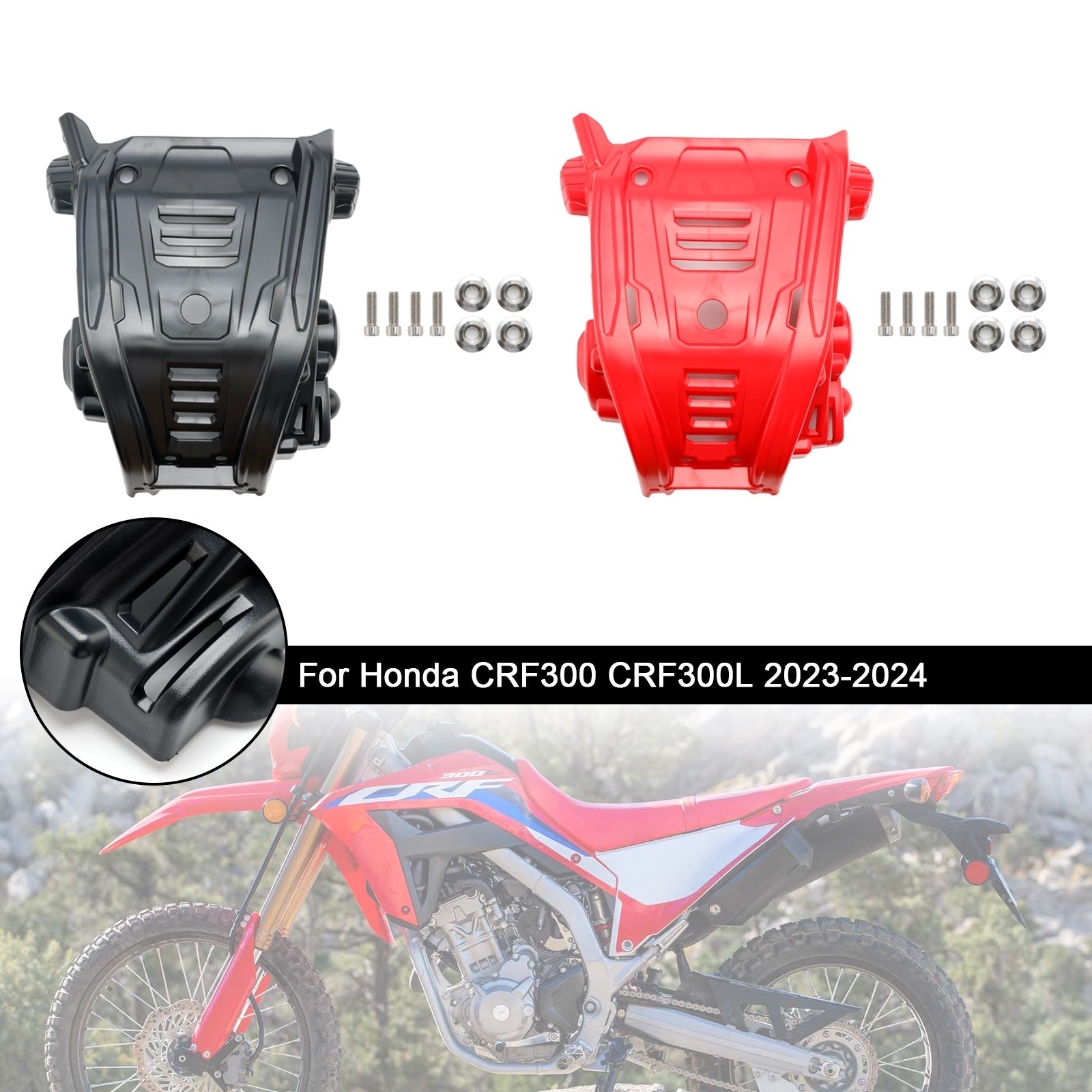 Hullu muovimoottorin suojauslevy Honda CRF300 CRF300L 2023-2024