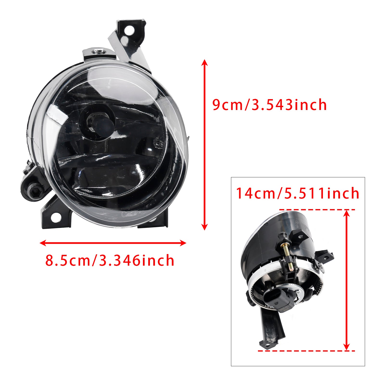 Par de luces antiniebla delantera antes de Volkswagen Caddy 2004-2011 y Touran 2003-2008