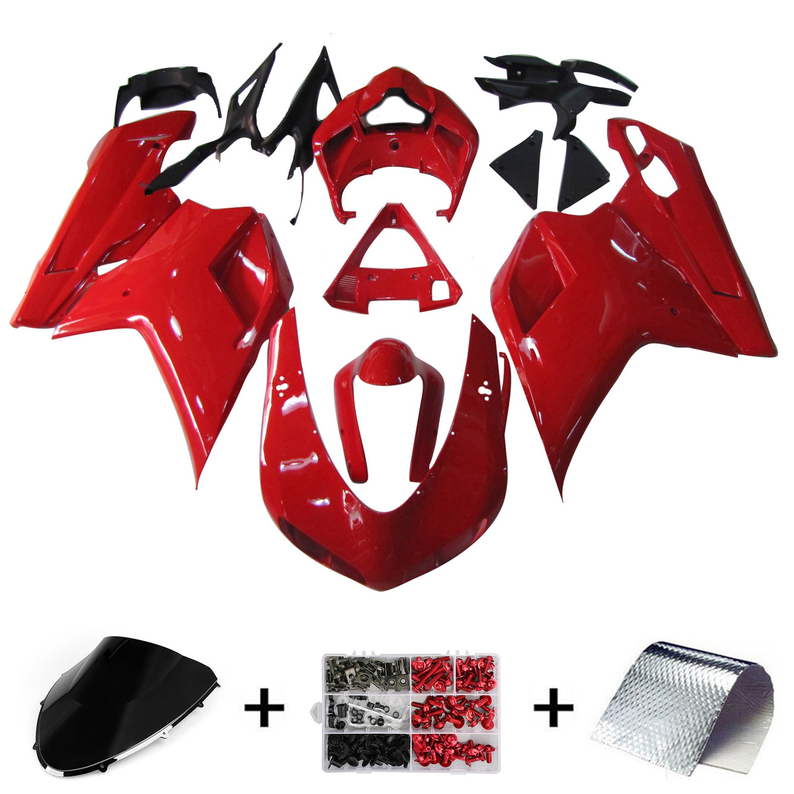 Kit Carénage Carrosserie ABS Injection fit Pour Ducati 1098 2007-2011 2 #