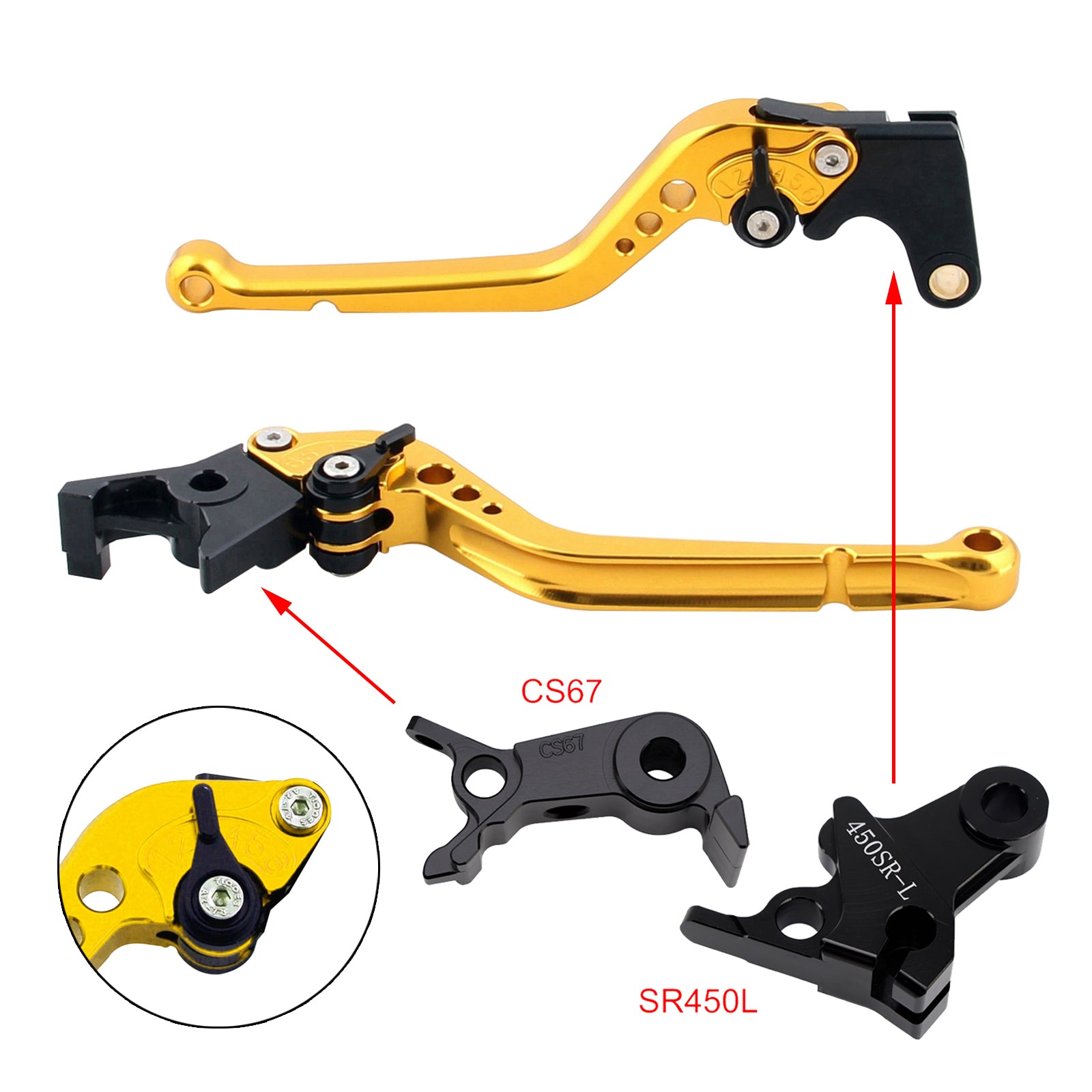 Levier de frein et d'embrayage long compatible avec VOGE DS900X 900DSX 2024-2026