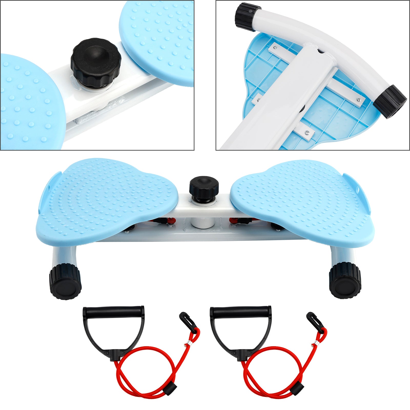 Máquina de torsión abdominal - Plataforma de fitness de 150 kg - Ultra silenciosa y antideslizante de 20 dB - Para un vientre plano (Azul)