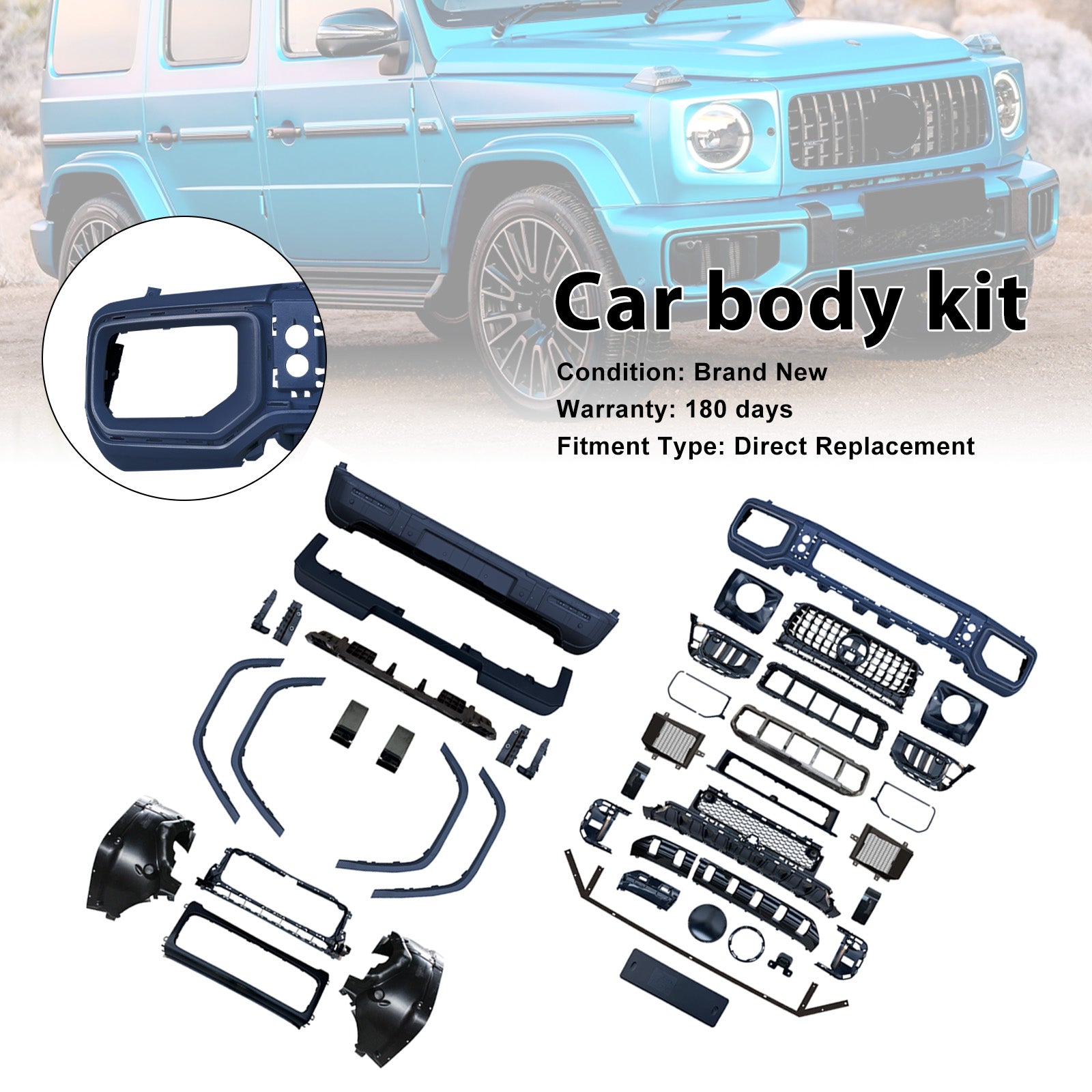 Kit carrosserie style AMG pour Mercedes-Benz W464 (2019-2023) et W465 (mise à niveau vers G63).