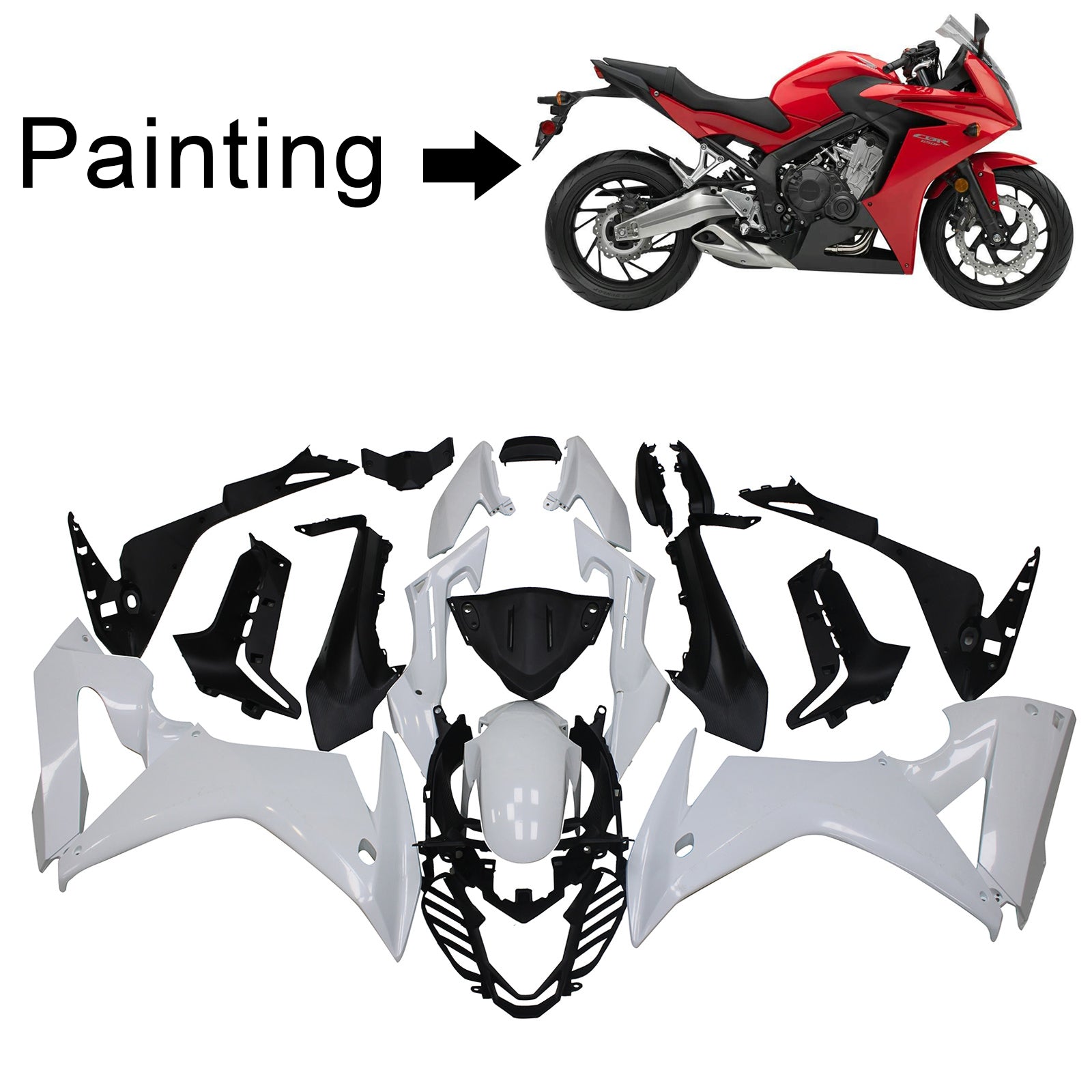 2014-2016 Honda CBR650F Kit de carénage d'injection carrosserie plastique ABS