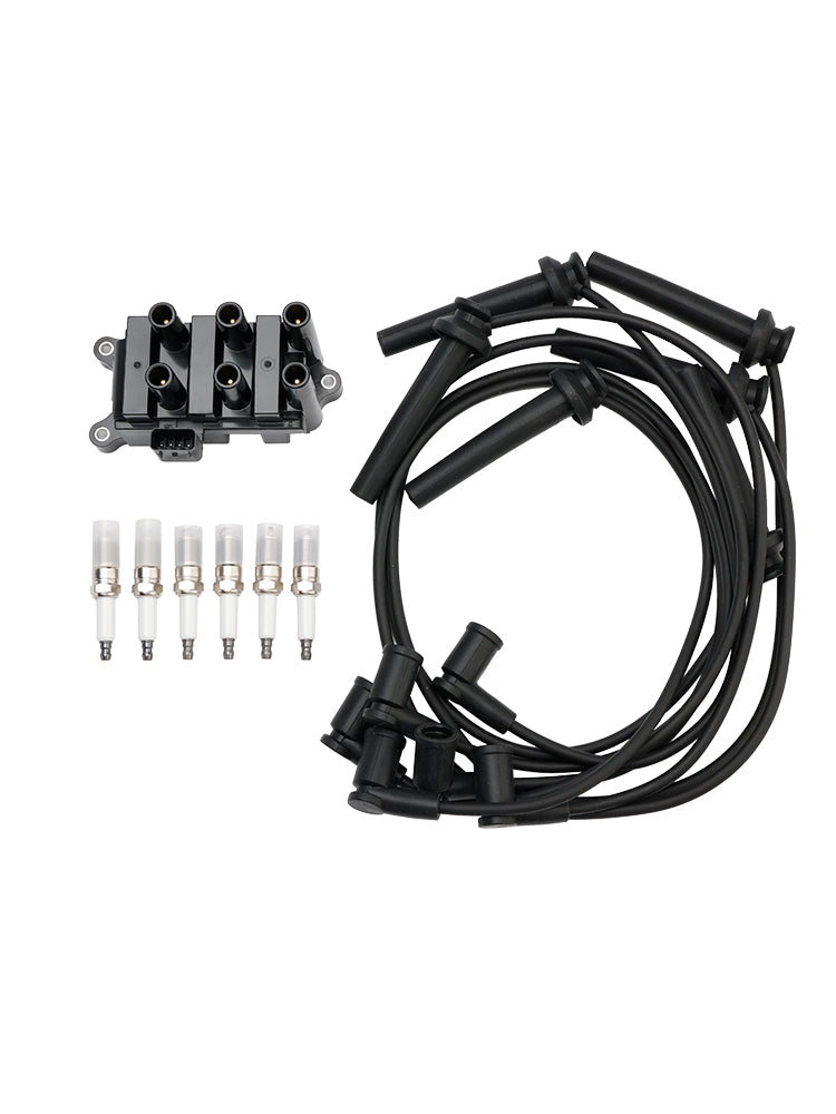 2004-2007 Mercury Monterey V6 4.2L vžigalna tuljava + 6 vžigalne sveče + 6 žice FD498 5F2Z12029-AD 1F2118100 (kopija)