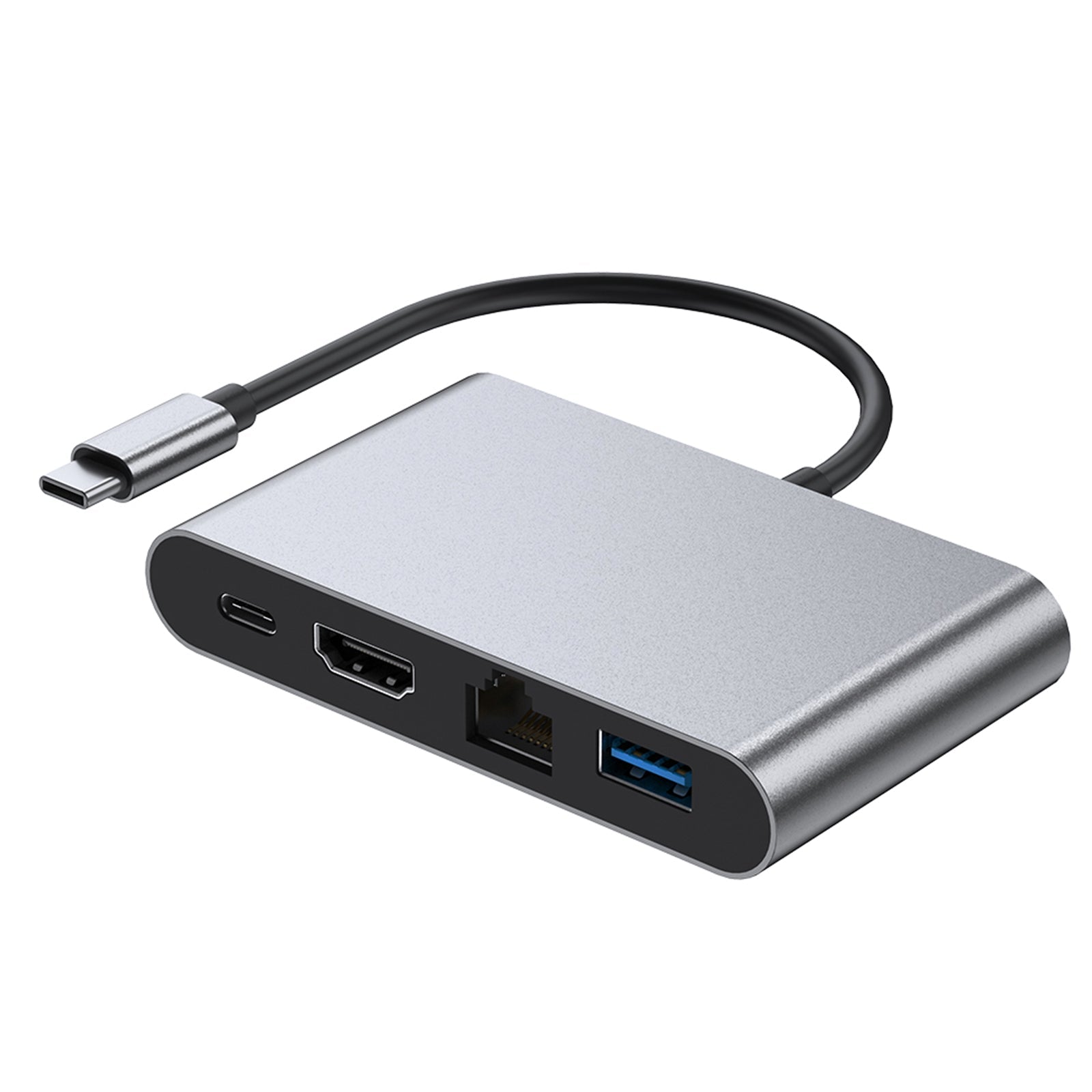 Station d';accueil 4 en 1 TYPE-C vers RJ45 100M HDMI USB3.0 PD Interface pour MacBook