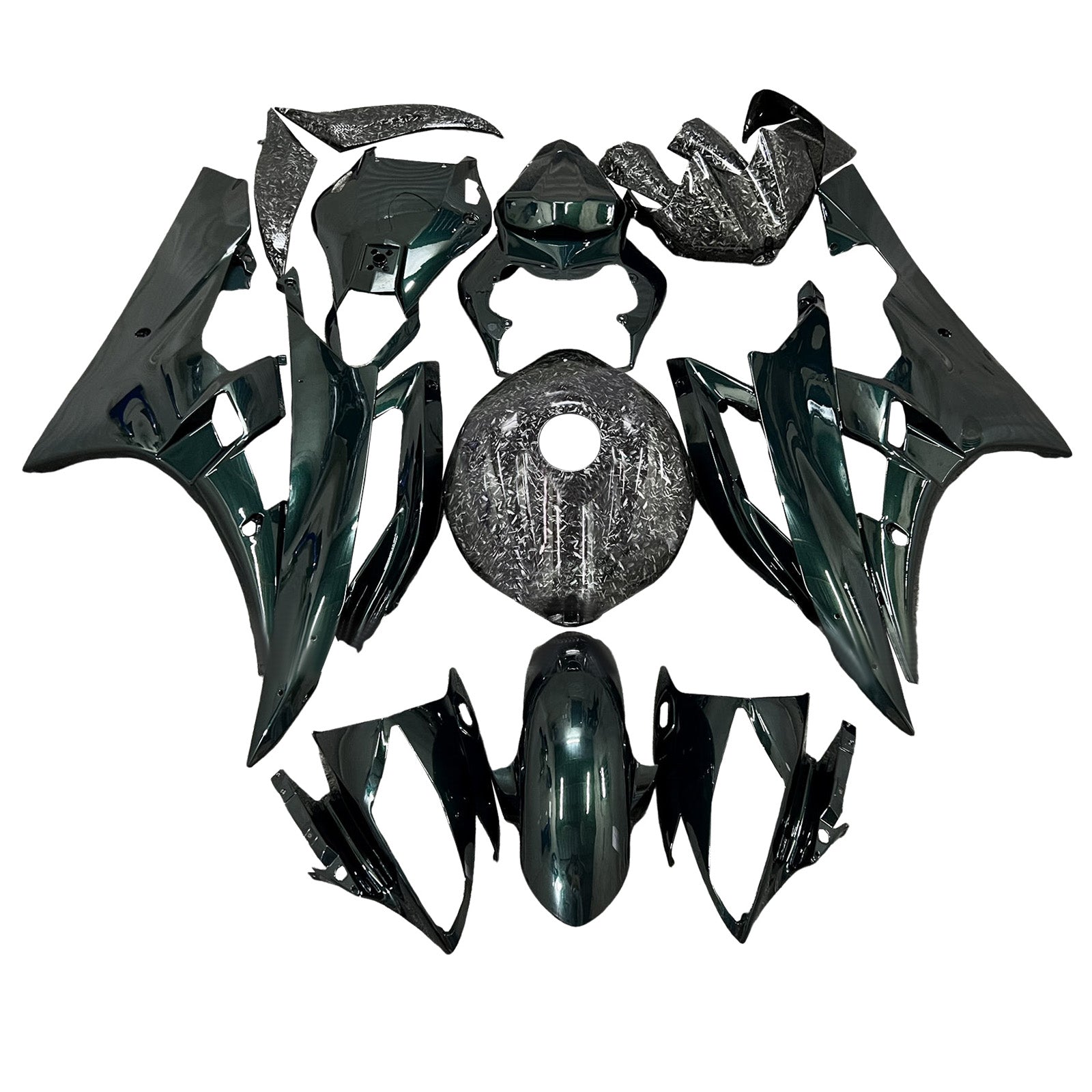 Kit de carénage injecté en plastique ABS pour Yamaha YZFR6 YZF-R6 2006-2007