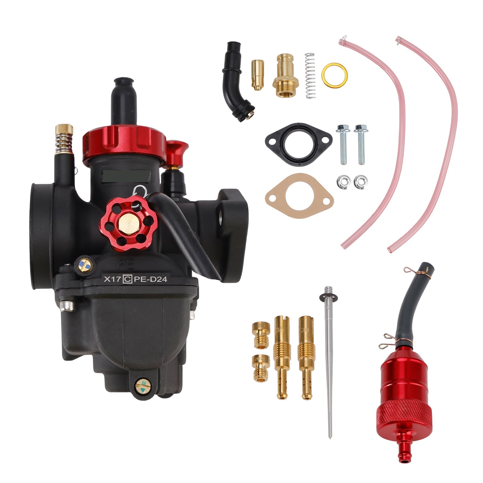 Carburateur de 24 mm pour quad, moto tout-terrain et karting de 140 à 150 cm³.