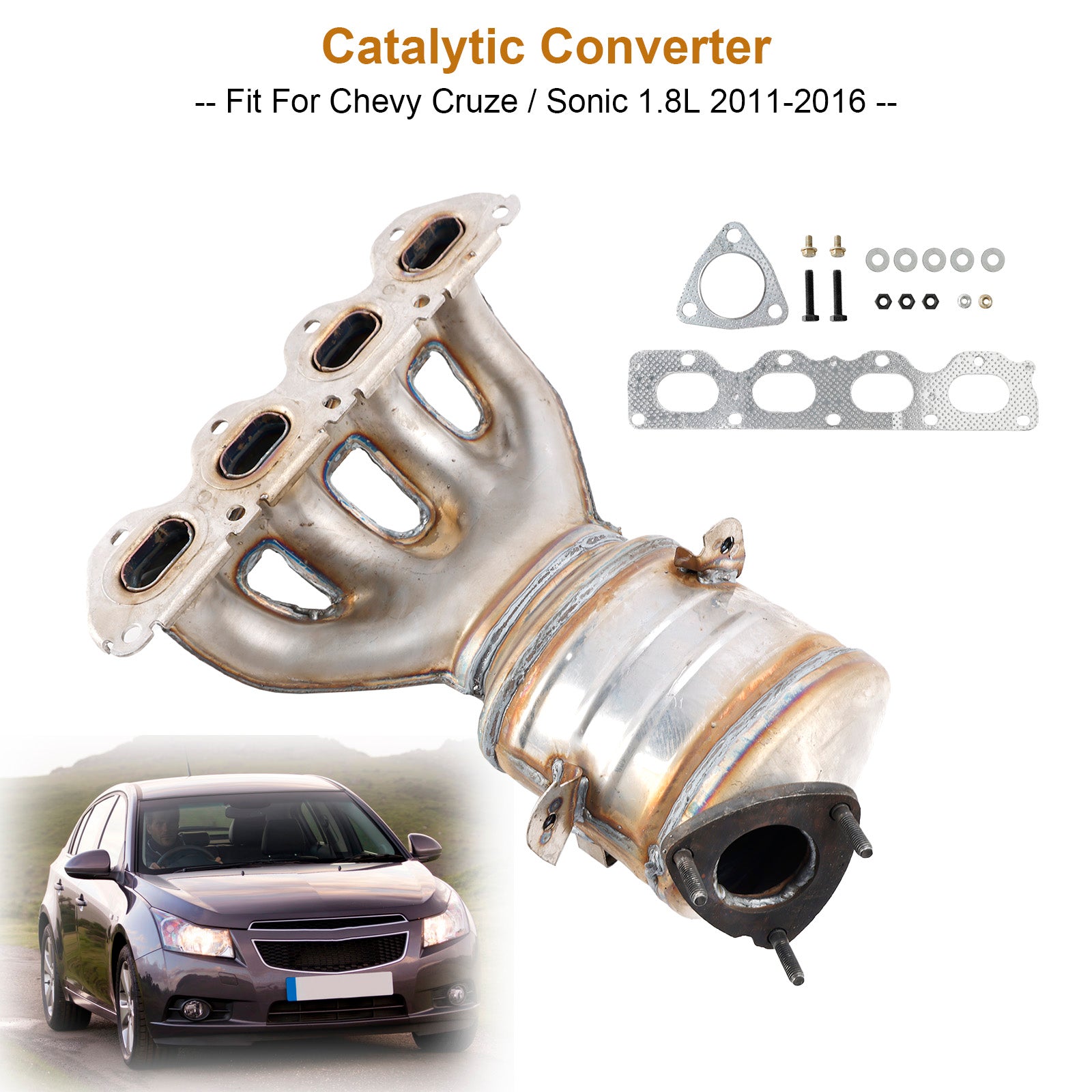 Catalyseur collecteur pour Chevrolet Cruze/Sonic 1.8L 2011-2016