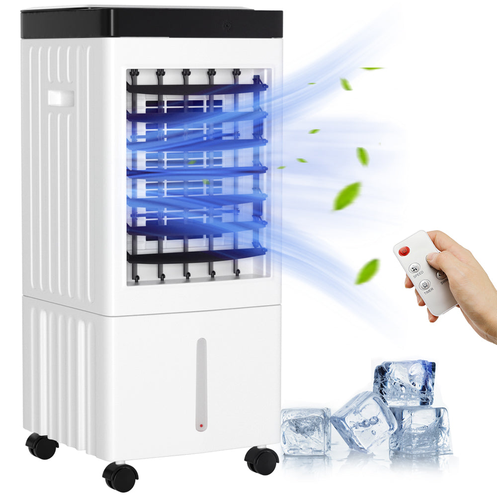 Air acondicionador evaporativo de 10 l 3 en 1 con un ventilador y un humidificador de control remoto