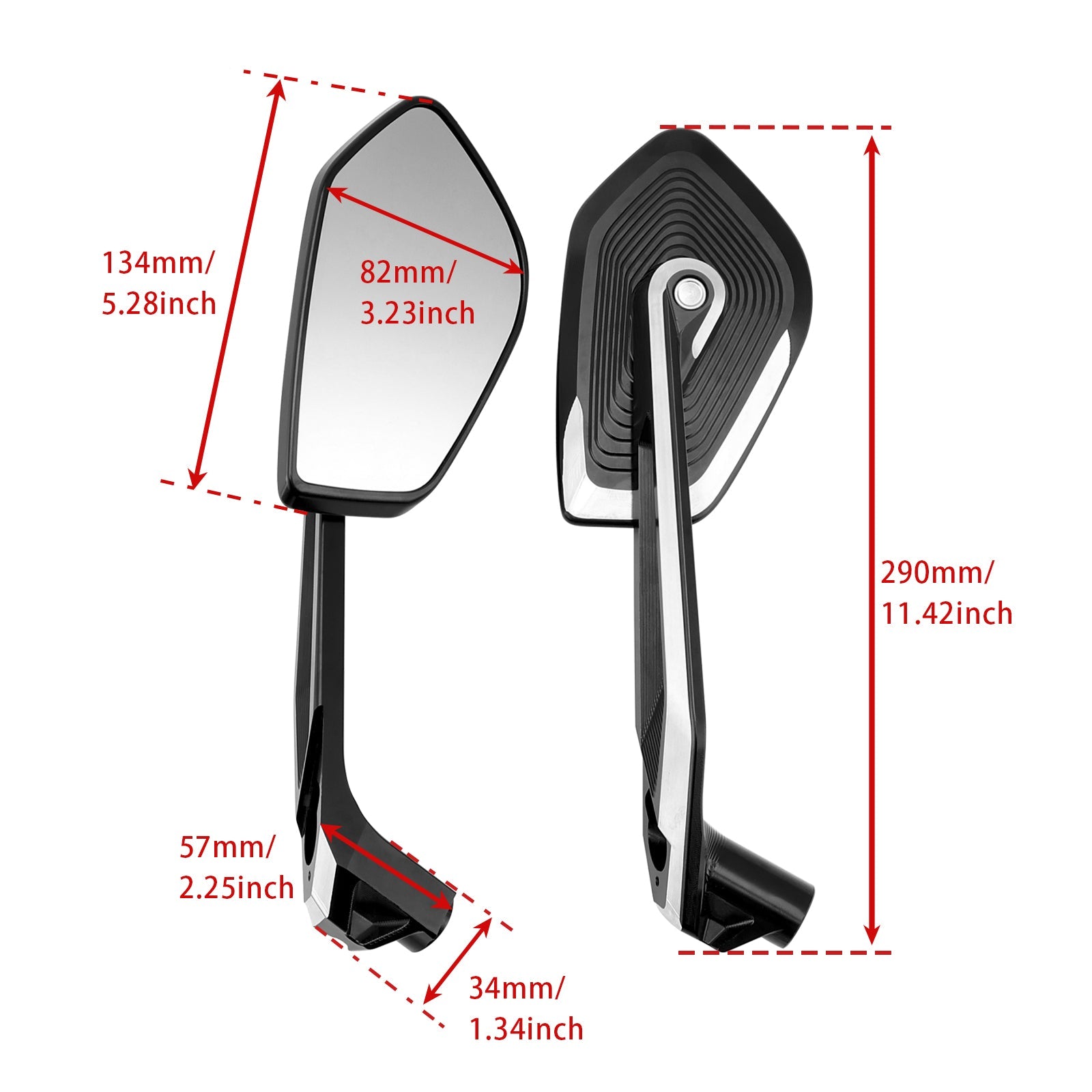 Paire de rétroviseurs pour BMW R 1250 R (K53) 2018-2025 51168406497 51168406498