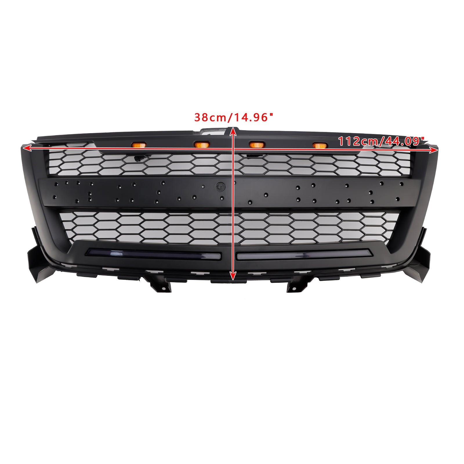 Mat Black Front Bumper Grid voor Chevy Colorado 2016-2020 met LED