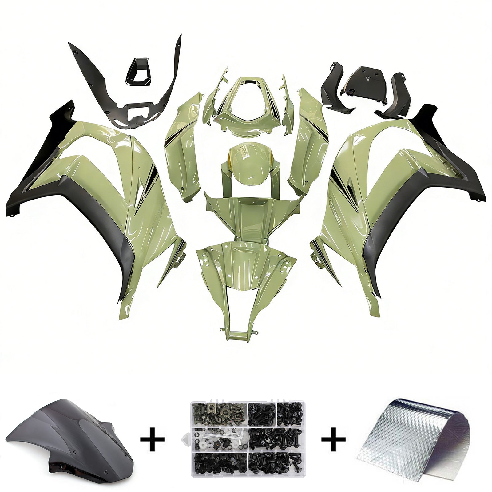 Kit de carénage injecté en plastique ABS pour Kawasaki ZX10R 2011-2015
