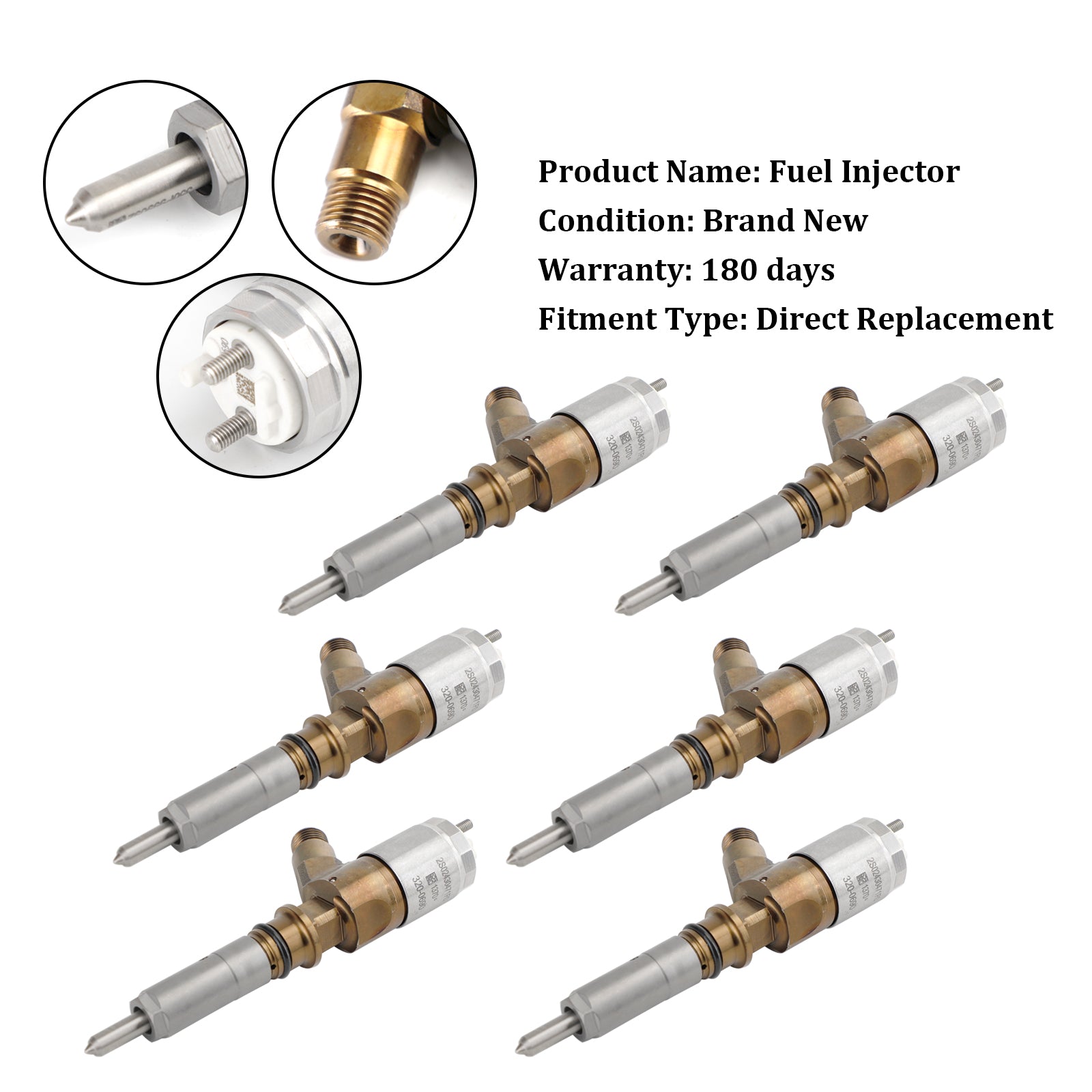 Iniettori di carburante 6PS 2645A749 per Caterpillar Perkins C6.6 per CAT 320-0690