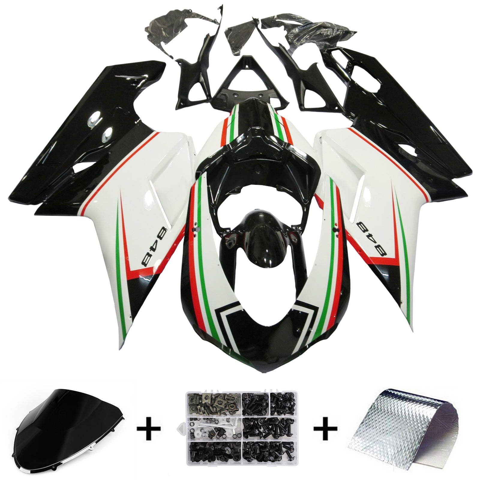 Kit de carénage ABS pour Ducati 1098 1198 848 2007-2011