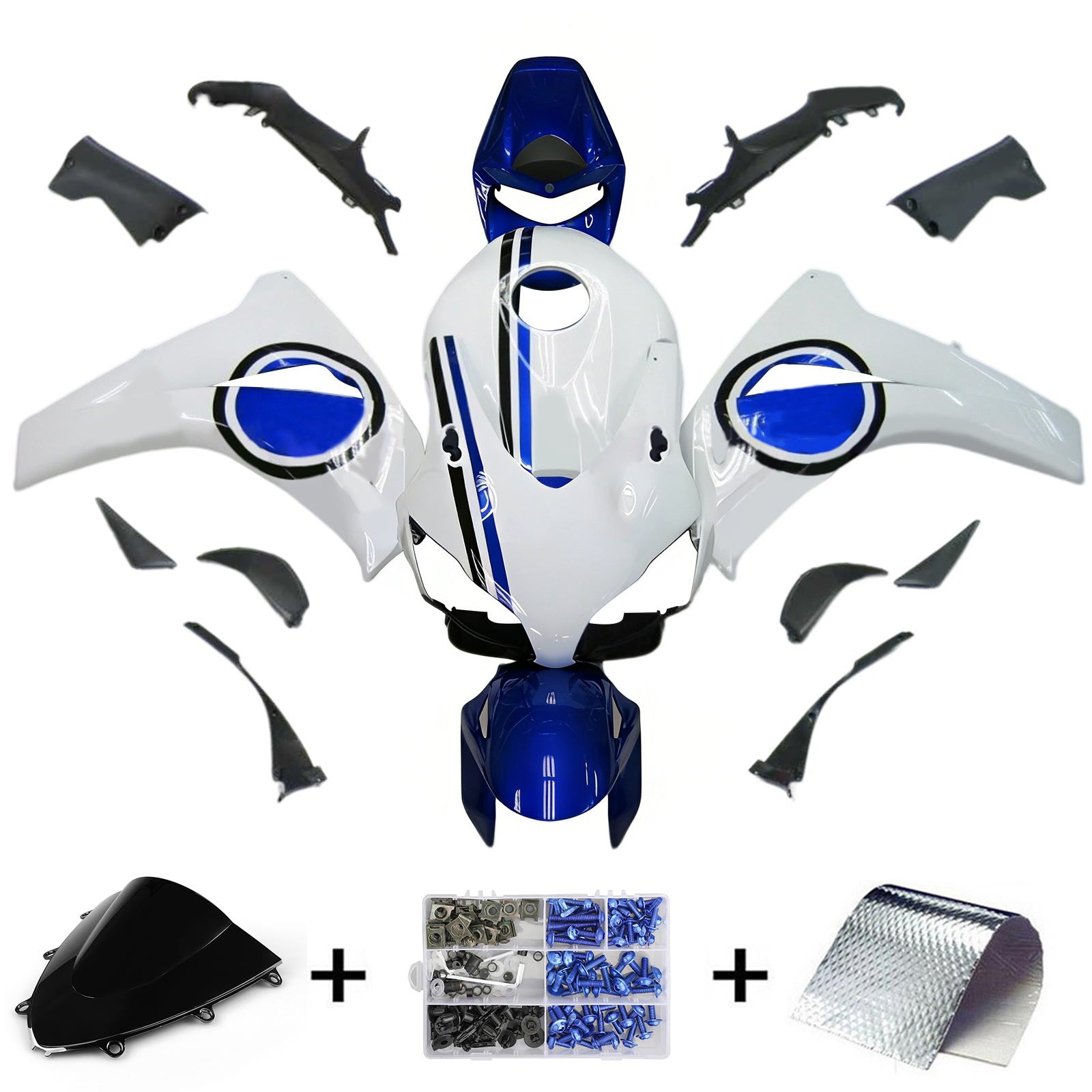 Kit de carénage injecté en plastique ABS pour Honda CBR1000RR 2008-2011