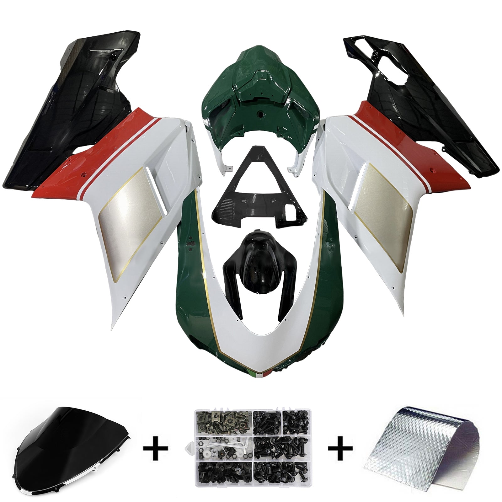 Kit de carénage ABS pour Ducati 1098 1198 848 2007-2011