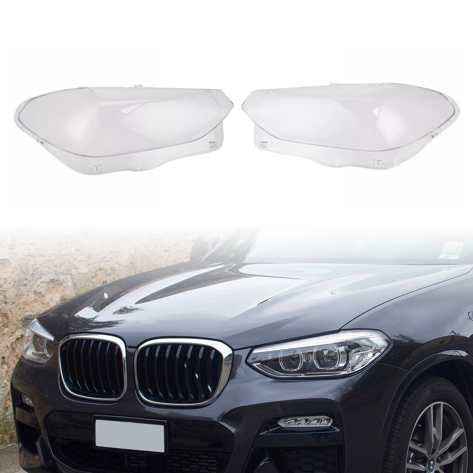 Veel 2 transparante covers voor koplampen voor koplampen BMW X3 X4 G01 G02 G08 2018-2021
